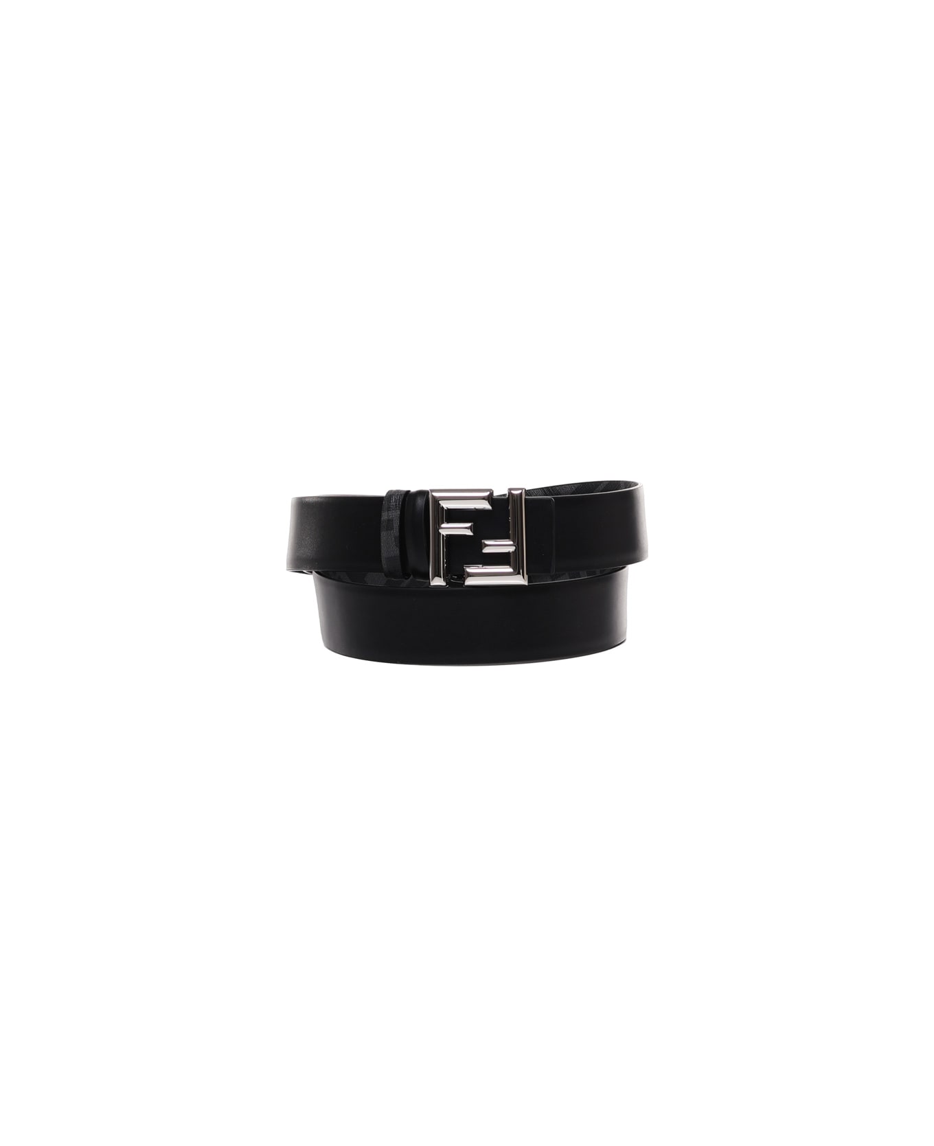Fendi Reversible Belt In Calfskin - Black