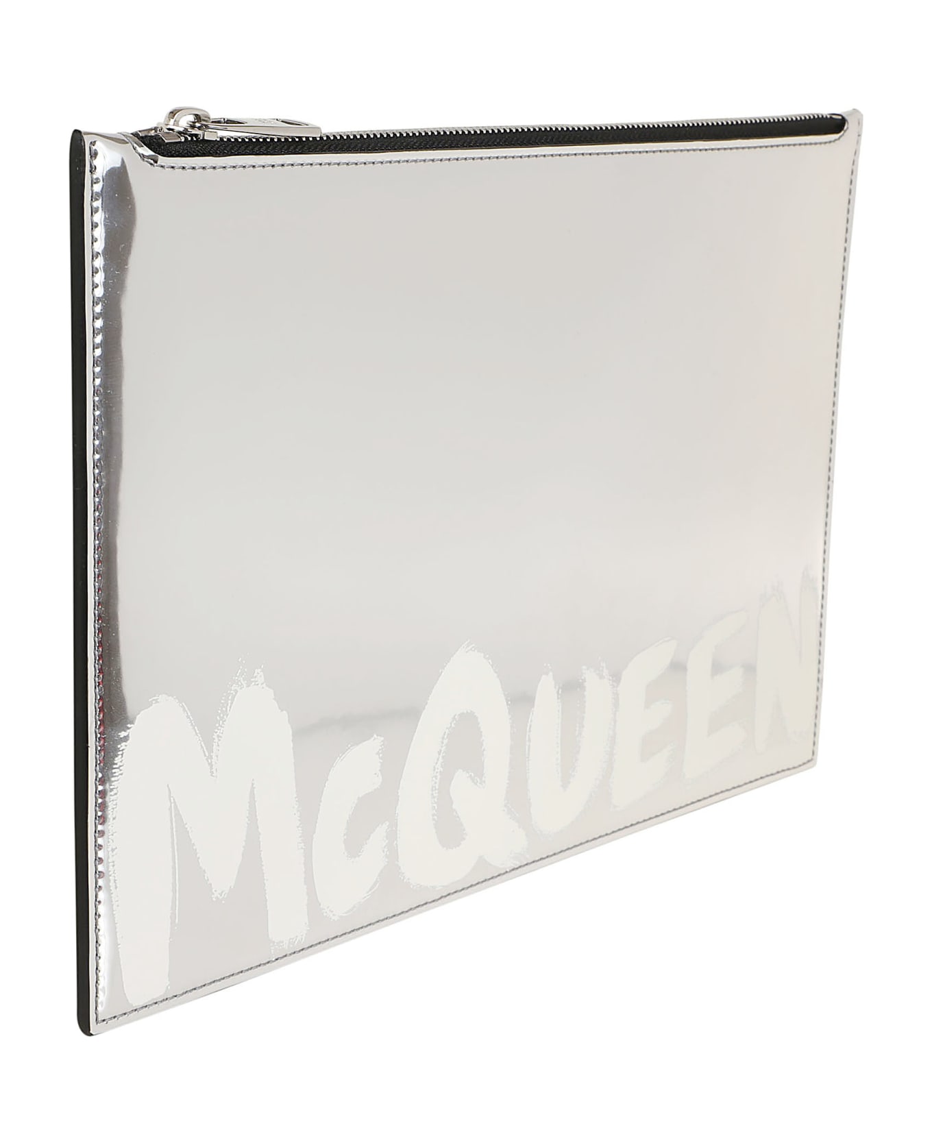 Alexander McQueen Flat Zip Pouch - Silver