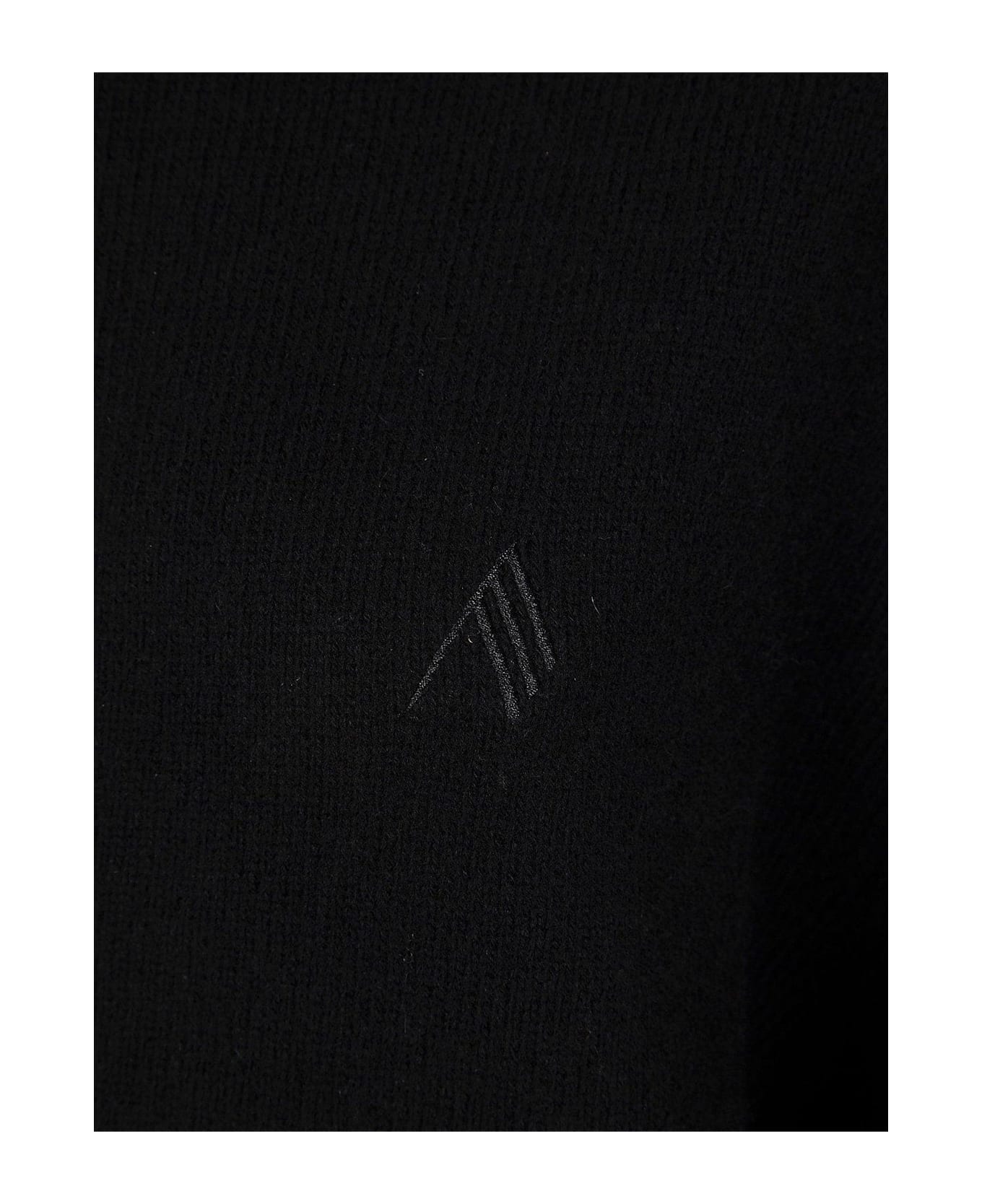 The Attico Scoop Hem Crewneck Jumper - Black