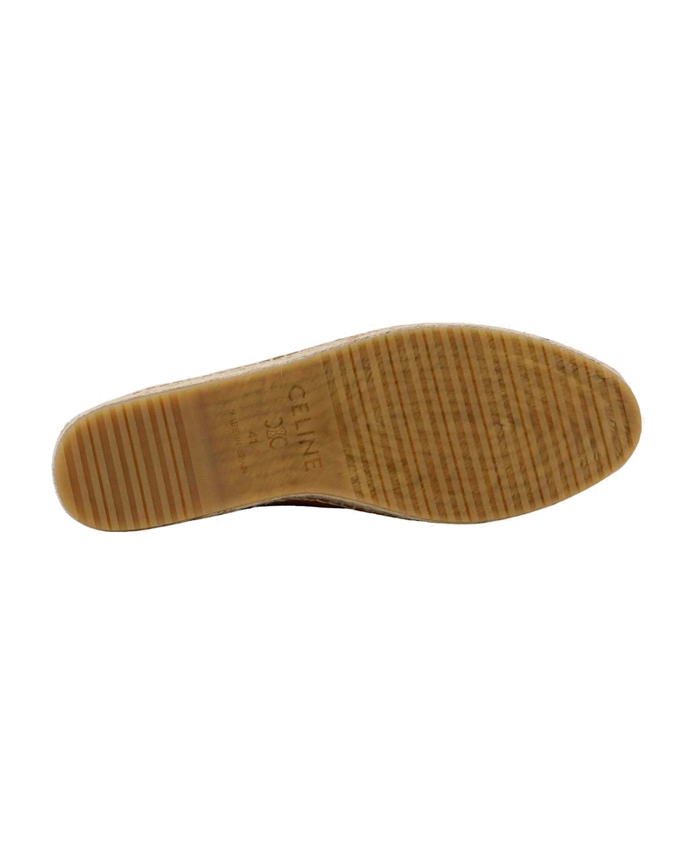 Celine Triomphe Suede Espadrilles - Brown