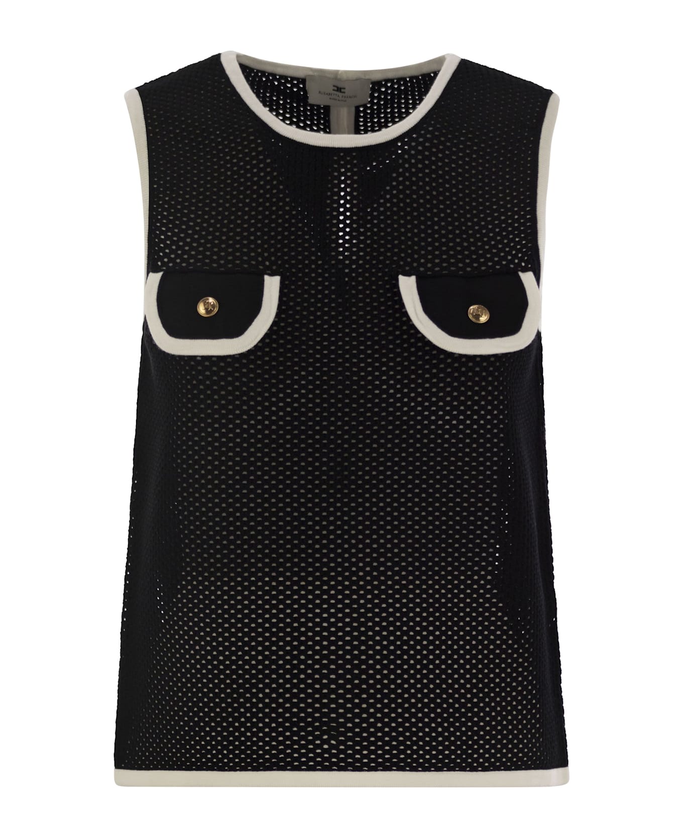 Elisabetta Franchi Tank Top - Black/butter