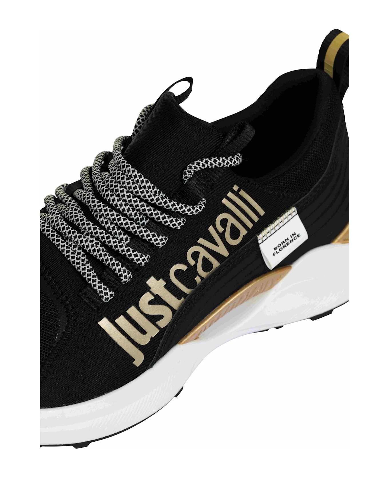 Just Cavalli Black Low Top Sneakers - Black