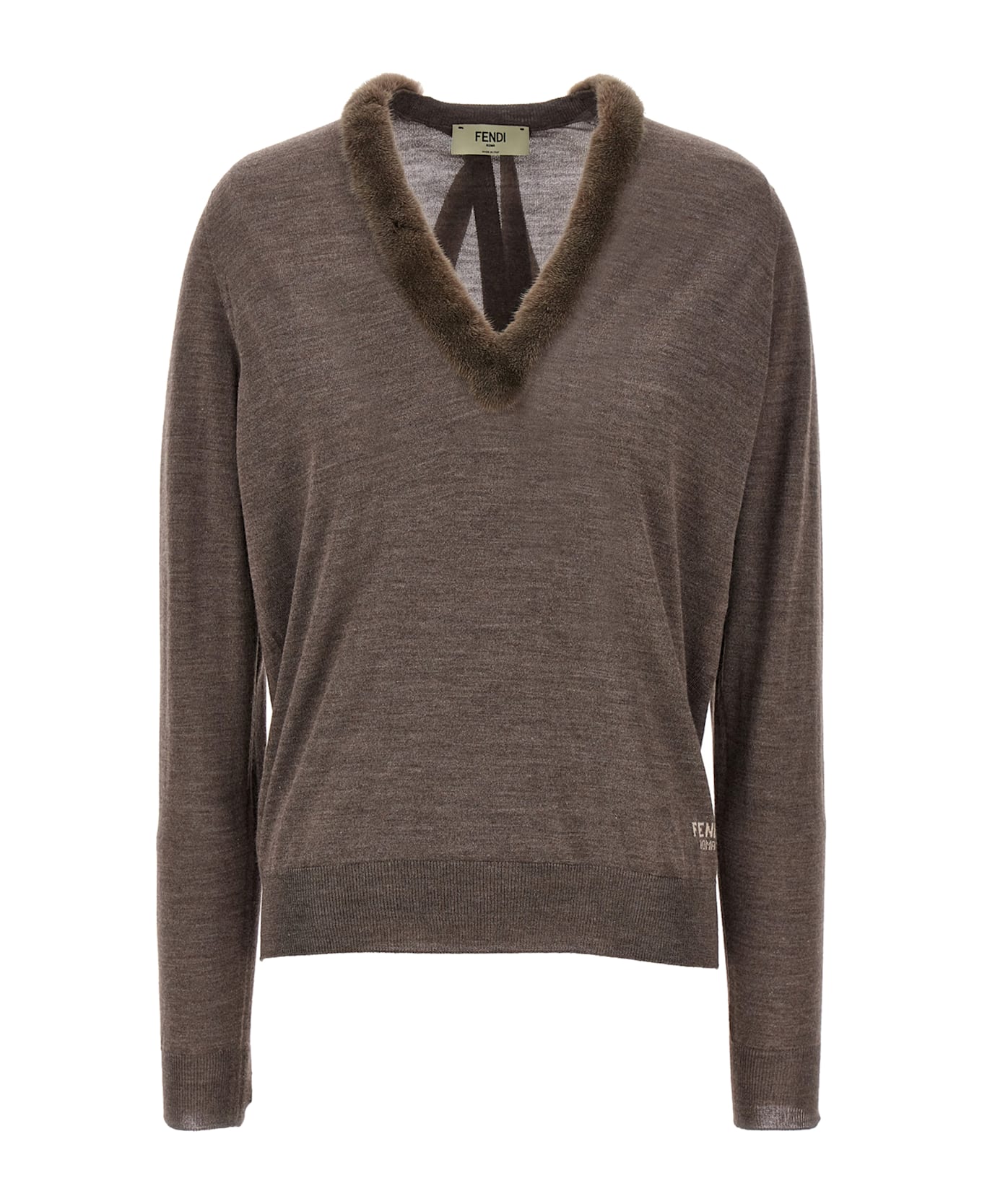 Fendi Mink Sweater - Gray