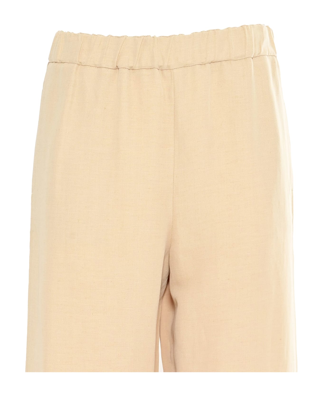 Fabiana Filippi Viscose Linen Jogging Trousers - BEIGE