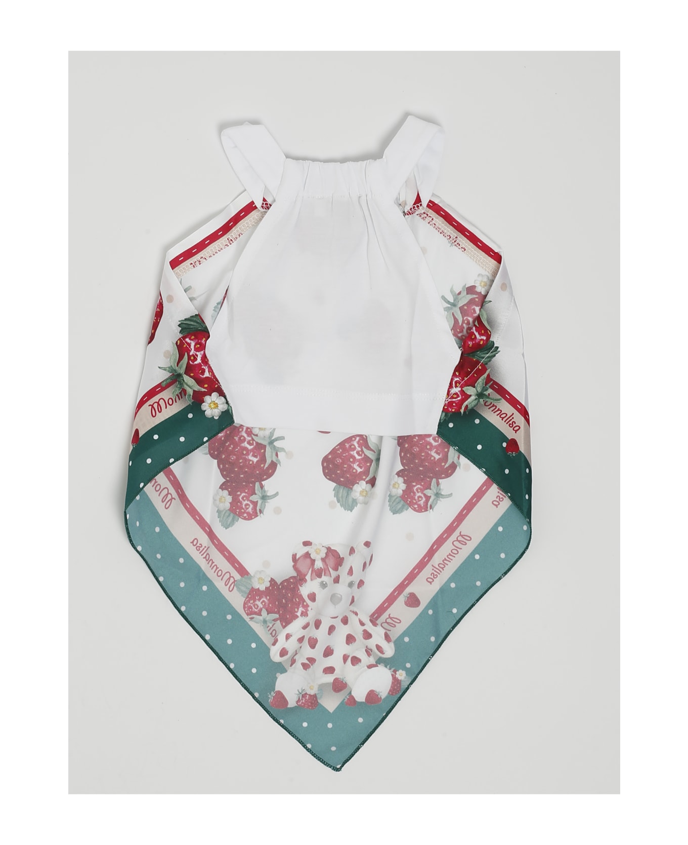 Monnalisa Top Top-wear - BIANCO-ROSSO トップス