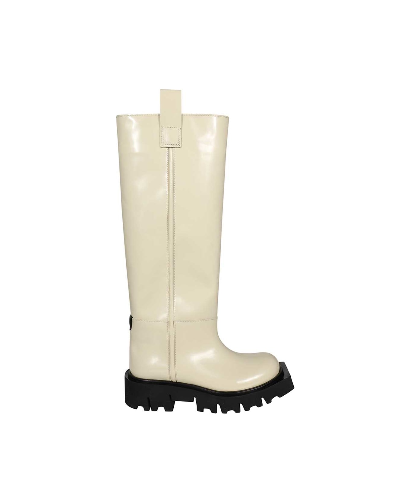 MSGM Leather Boots - Ivory