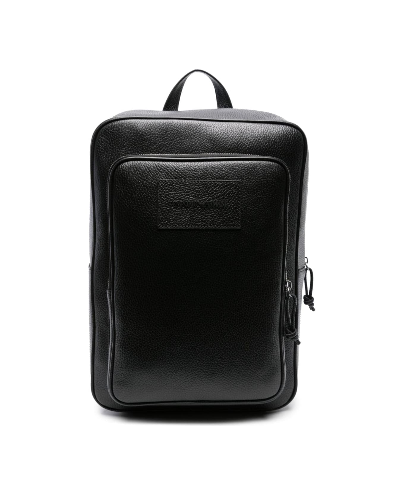 Emporio Armani Leather Backpack - Black