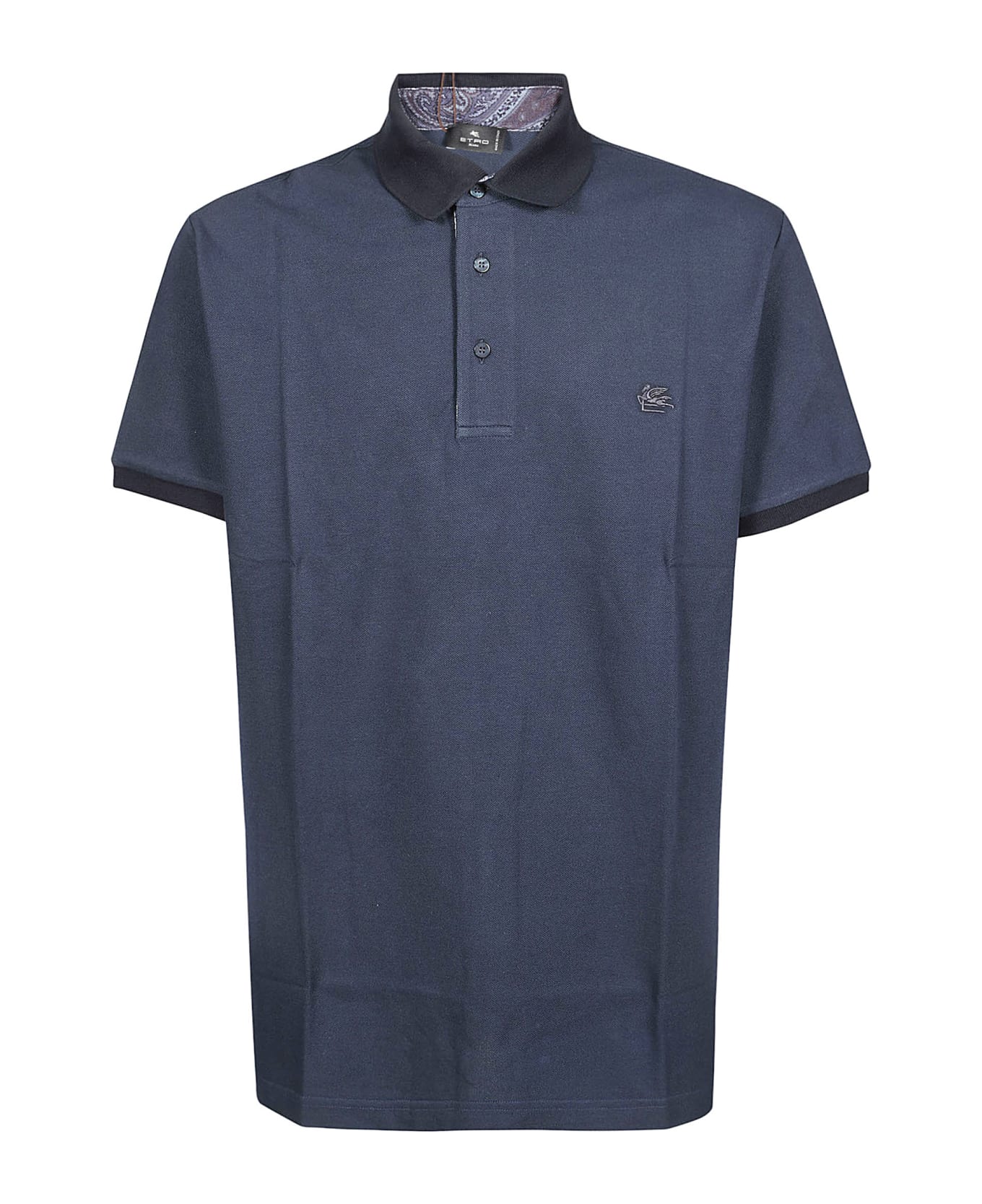 Etro Roma Short Sleeve Polo Shirt - Blu Navy