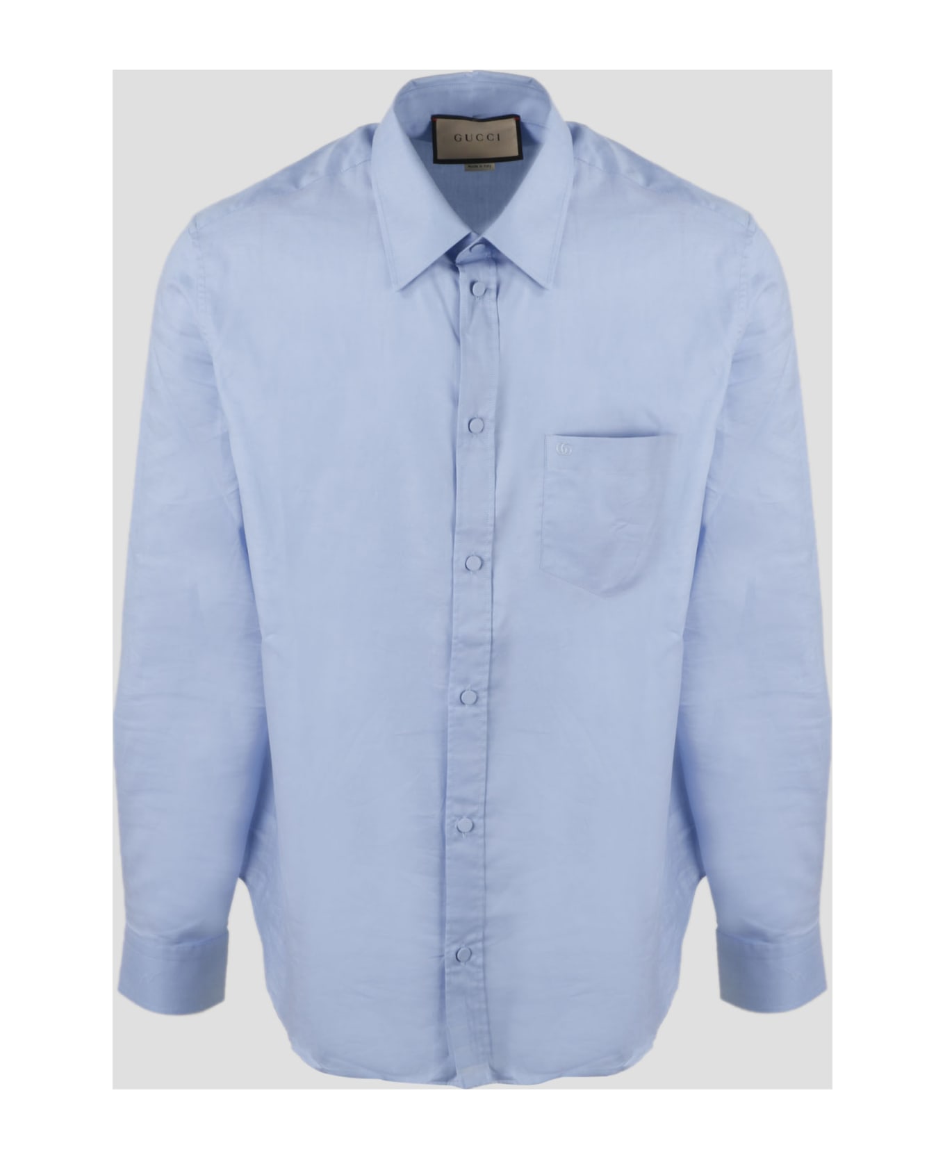 Gucci Double G Oxford Cotton zip-up - Blue