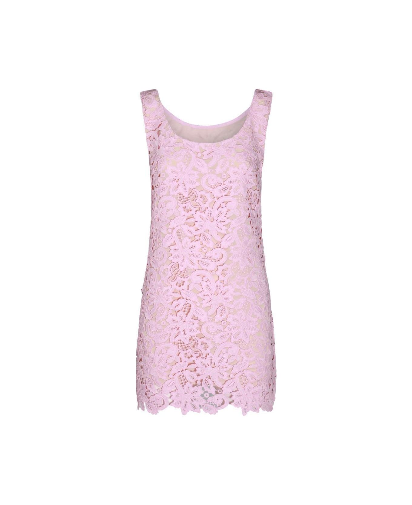 self-portrait Floral Lace Mini Dress - Pink