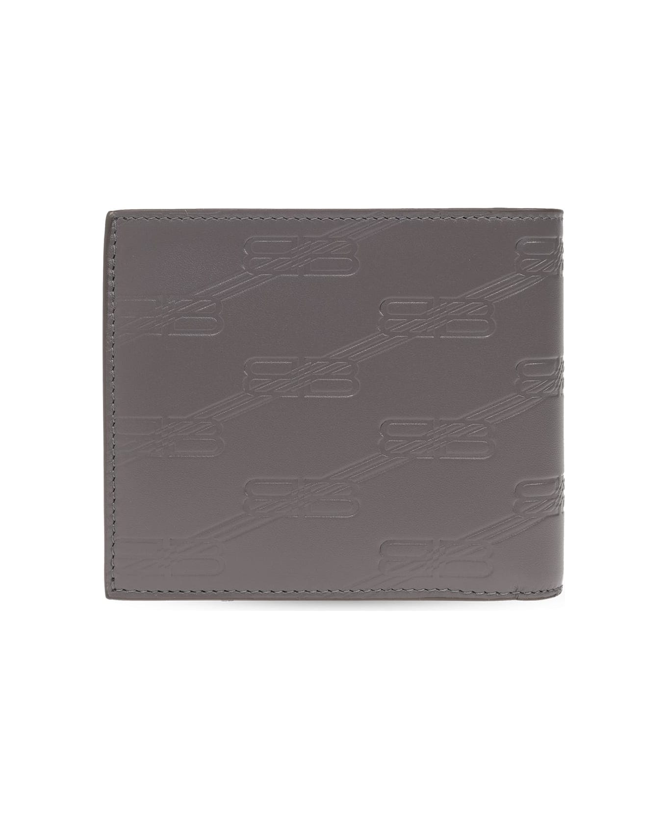Balenciaga Leather Bifold Wallet - GREY