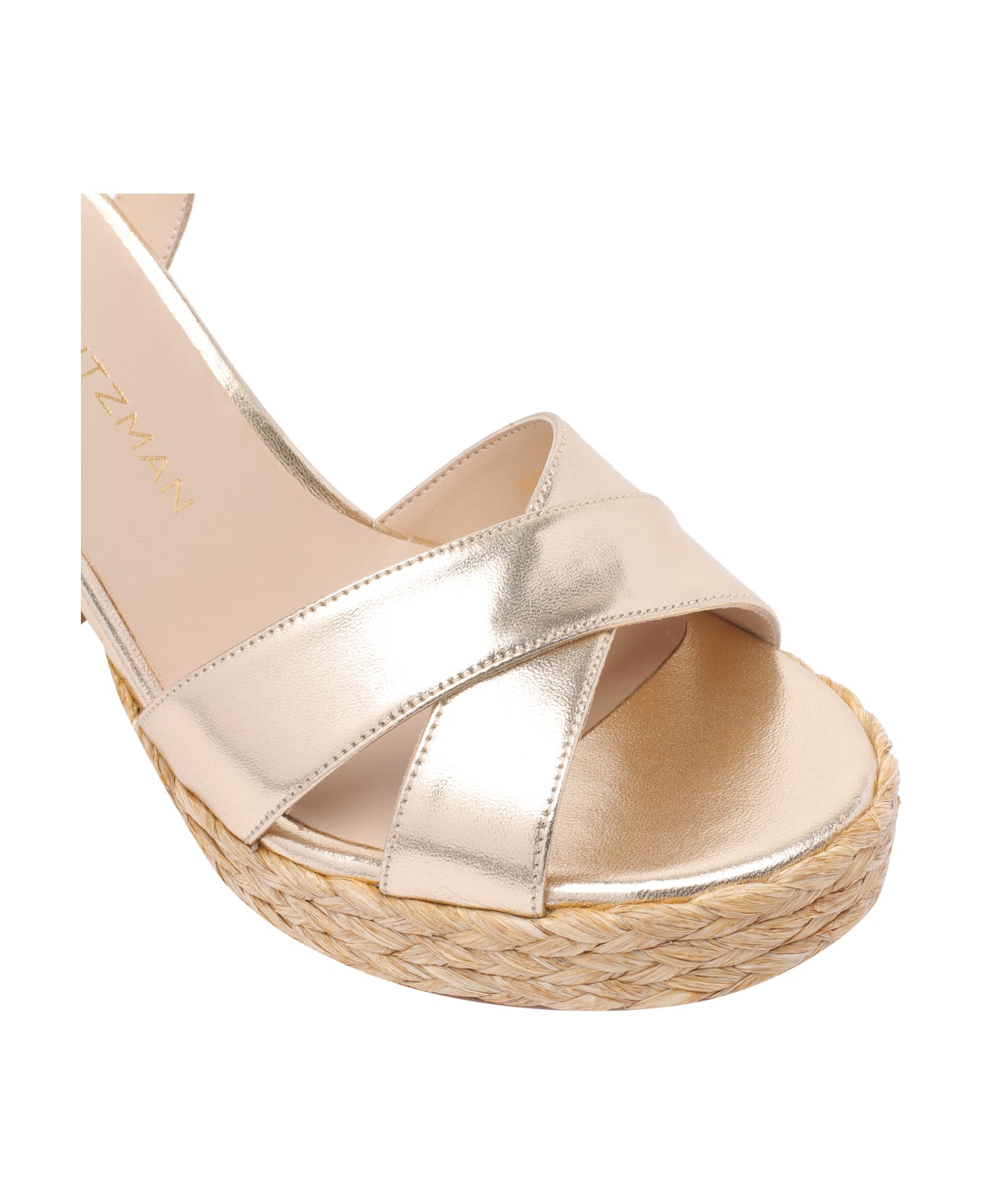 Stuart Weitzman Dayna Platform Pump Sandals - Golden
