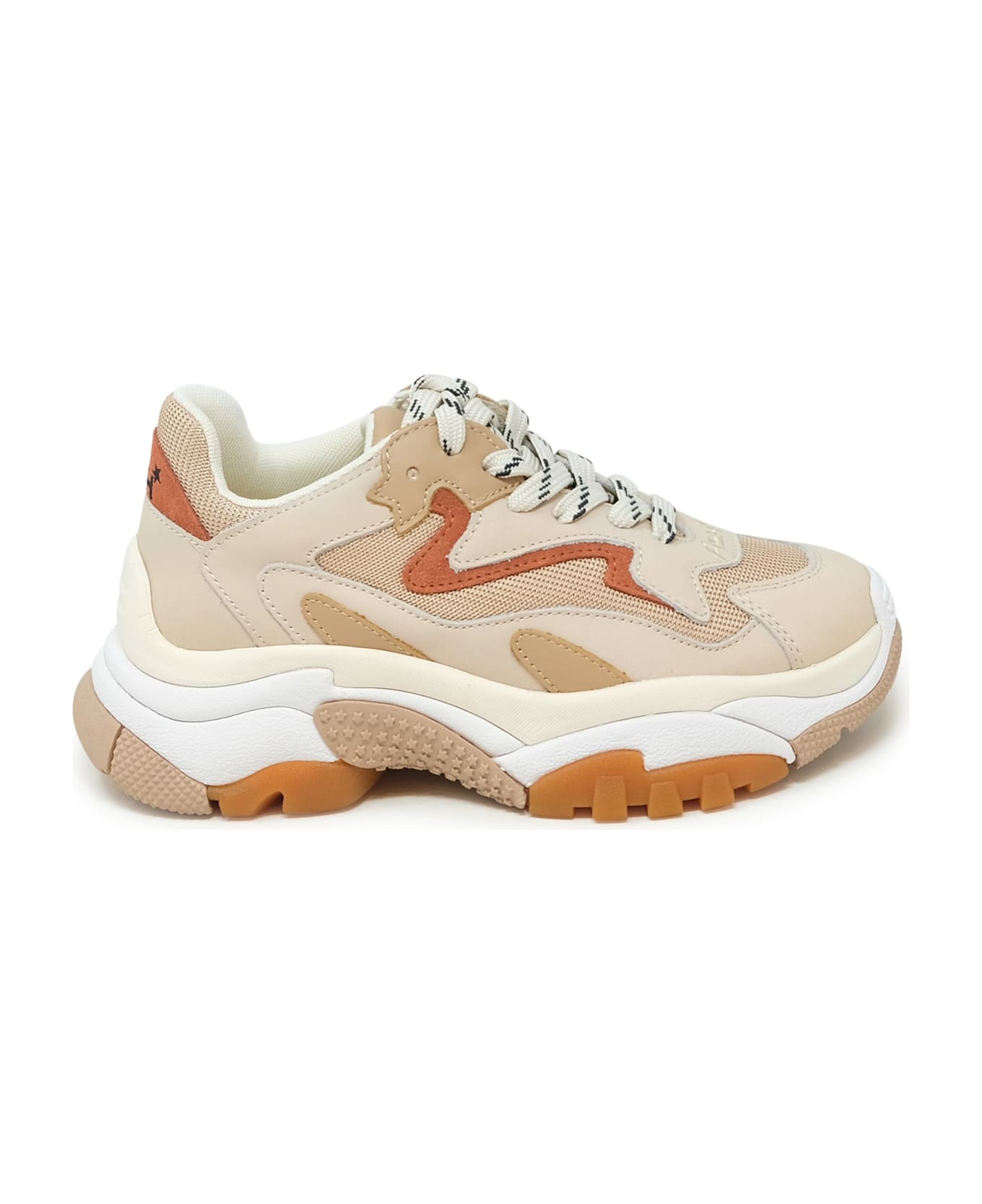 Ash Beige Leather Addict Sneakers