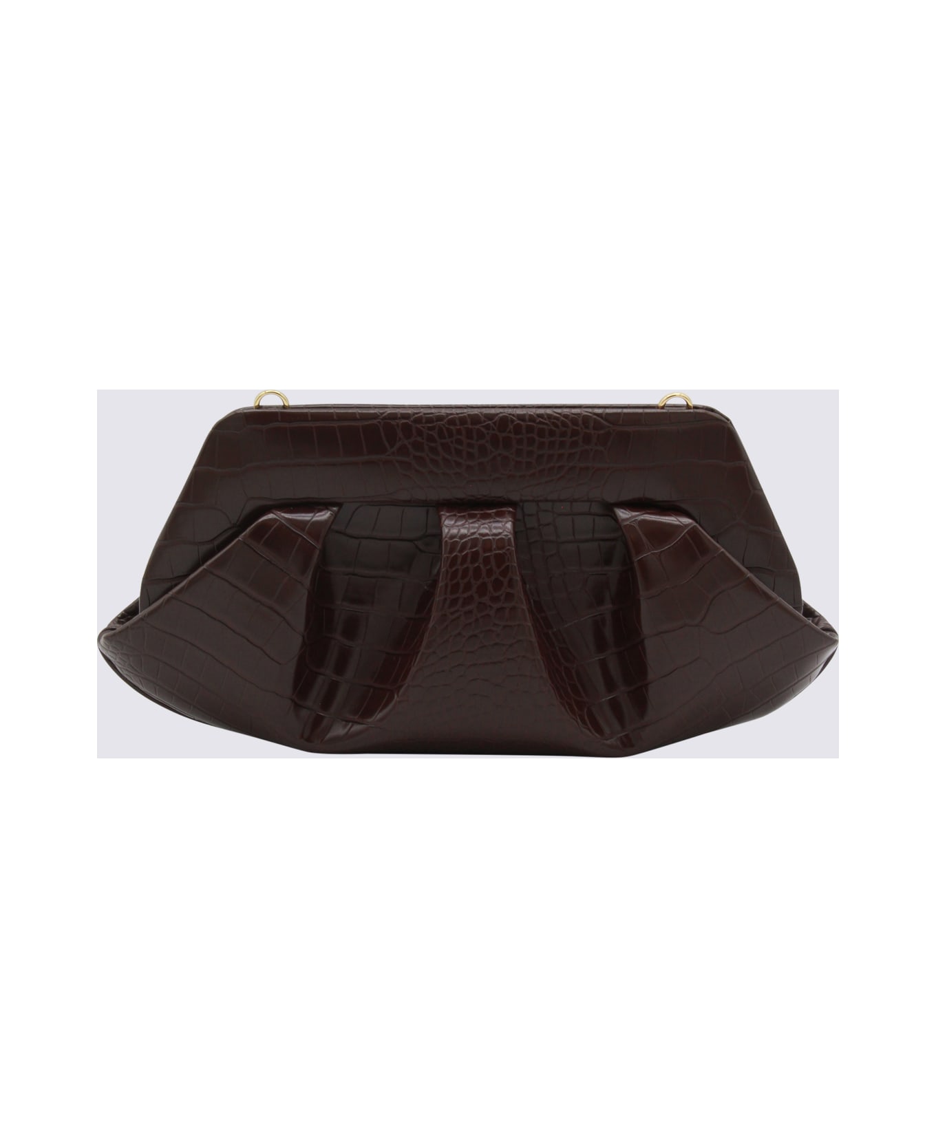 THEMOIRè Brown Emera Croco Clutches - EBONY