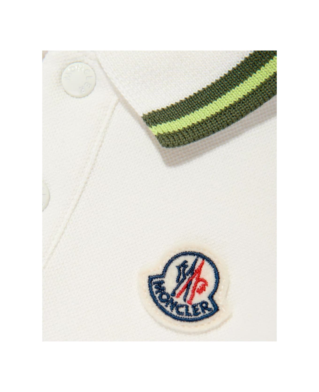 Moncler Short Sleeves Polo - White