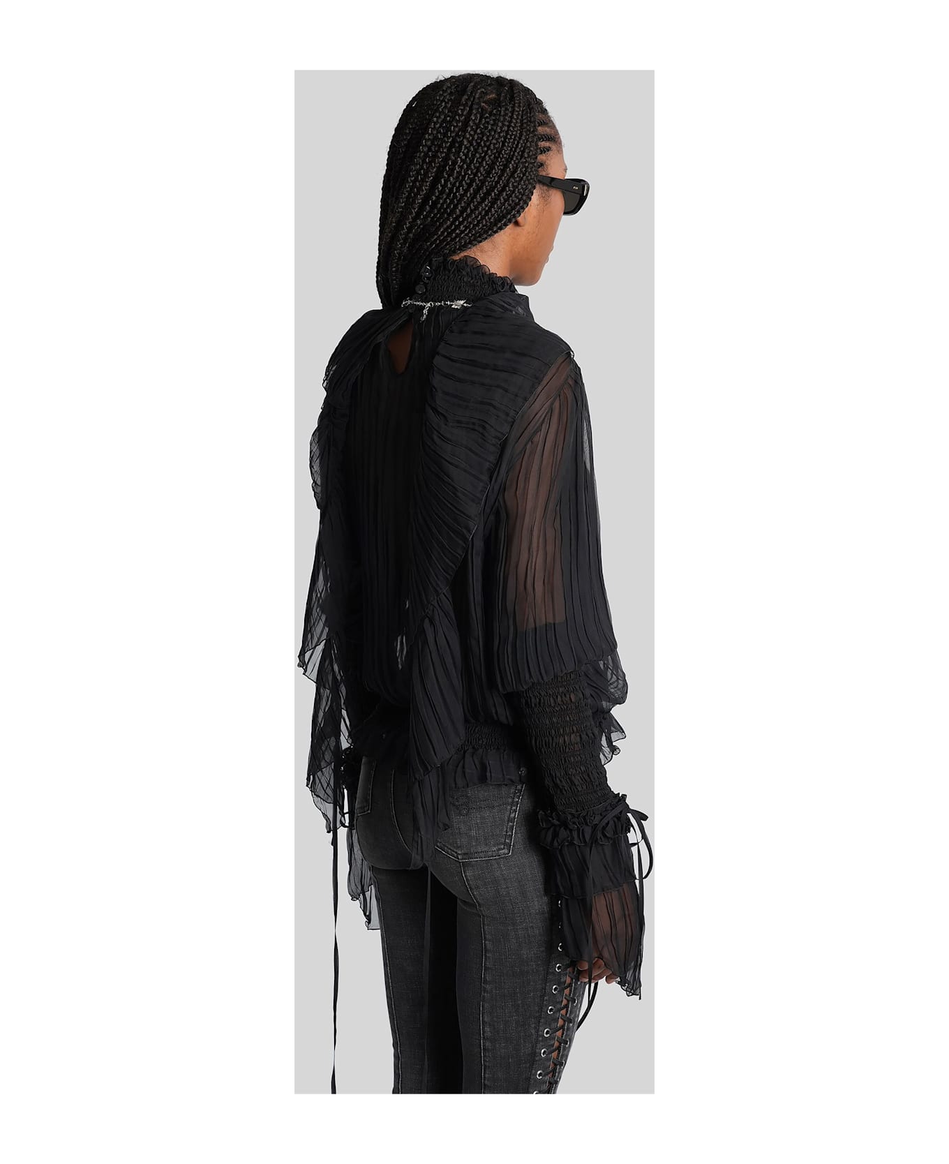 Blumarine Blouse In Black Silk - black