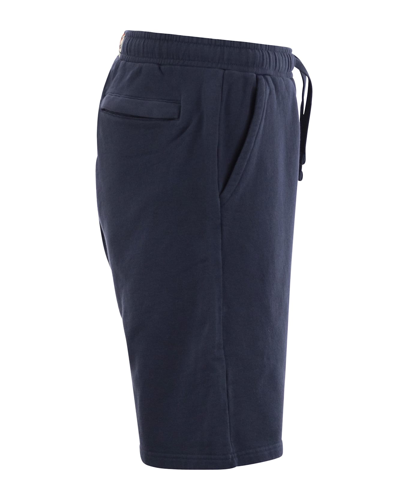 MC2 Saint Barth Randle - Cotton Fleece Bermuda Shorts - Blue