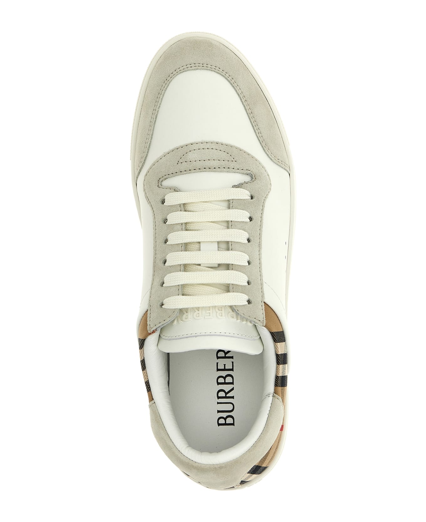 Burberry Check Sneakers - White