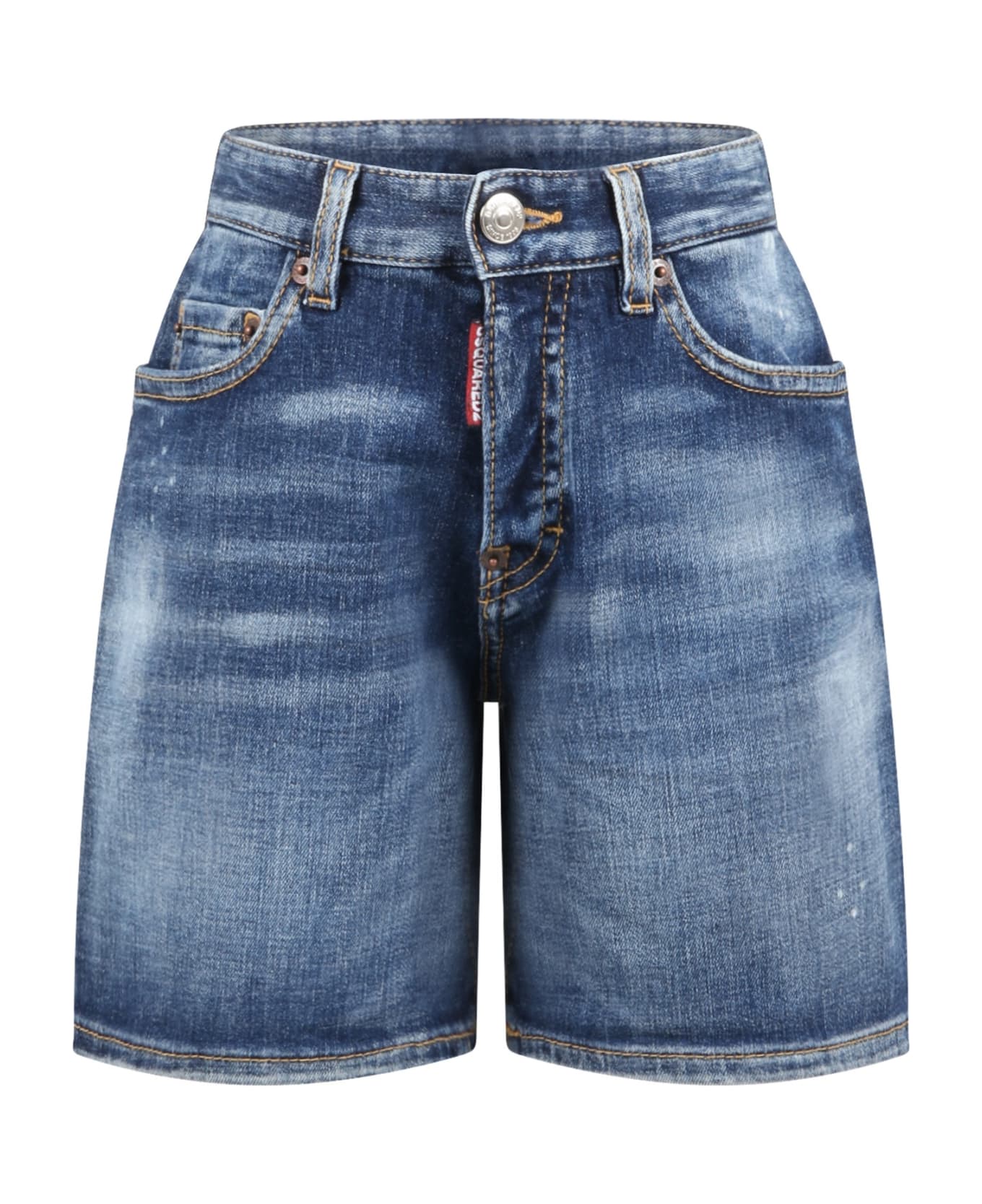 Dsquared2 Blue Short For Boy With Logo - DQ01