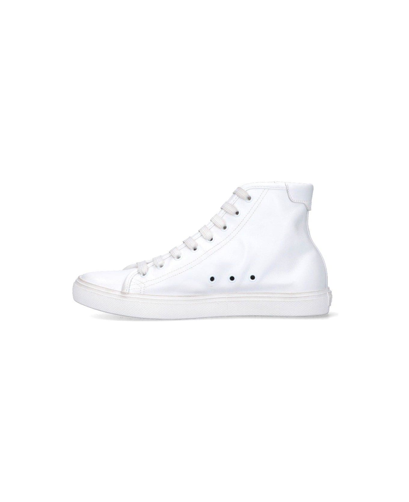 Saint Laurent Malibu Mid-top Sneakers - WHITE
