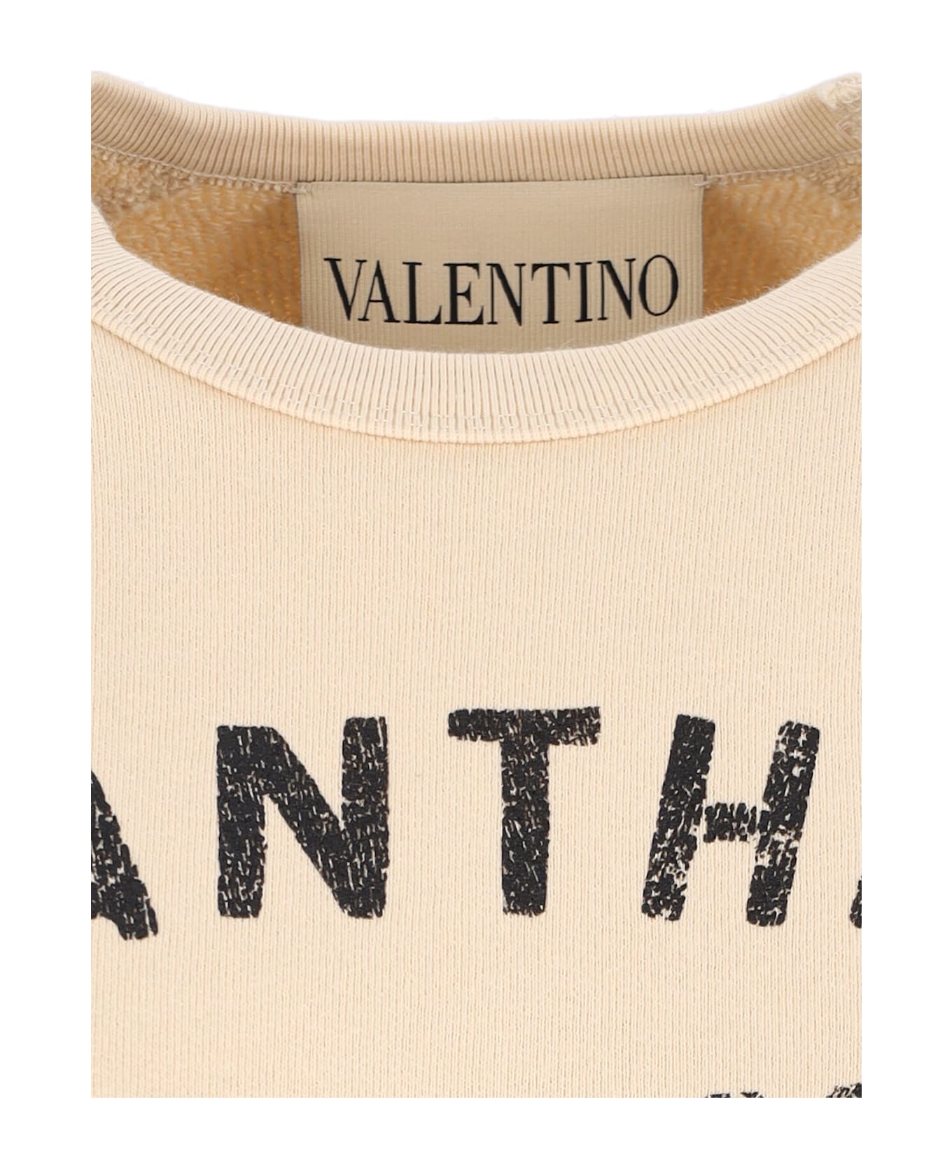 Valentino Logo Crewneck Sweatshirt - Cream
