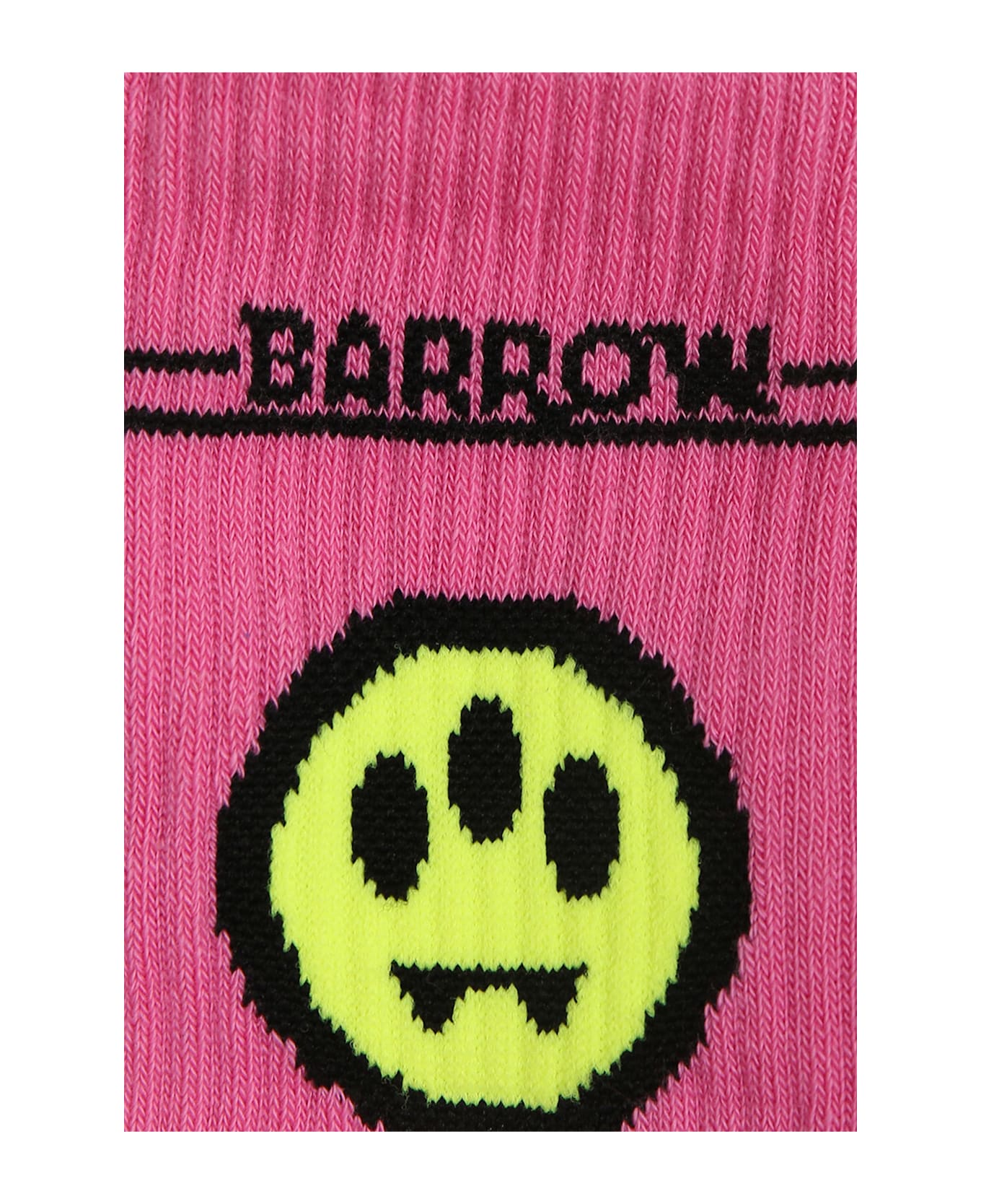 Barrow Pink Socks For Kids With Smiley - Pink