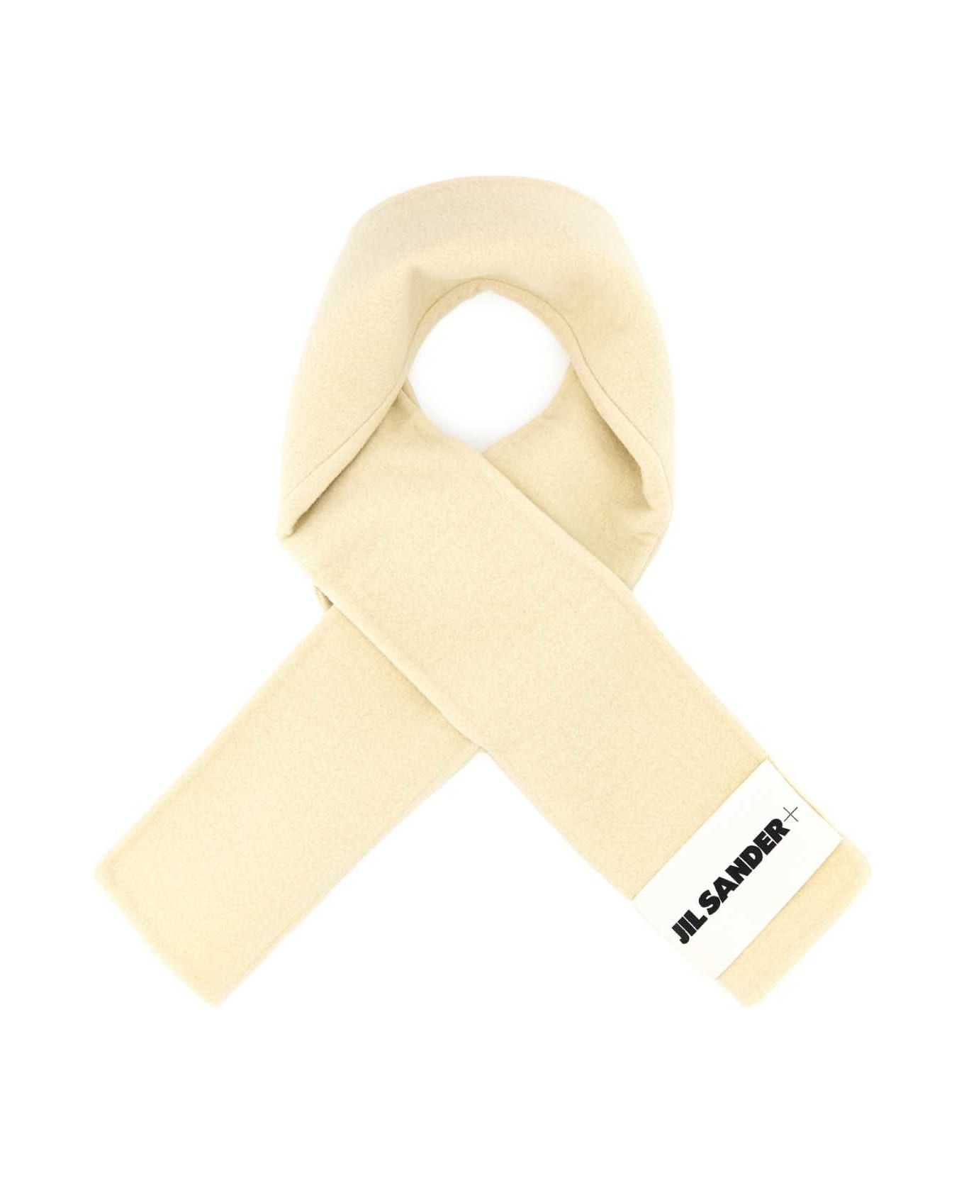 Jil Sander Cream Wool Scarf - PEARL