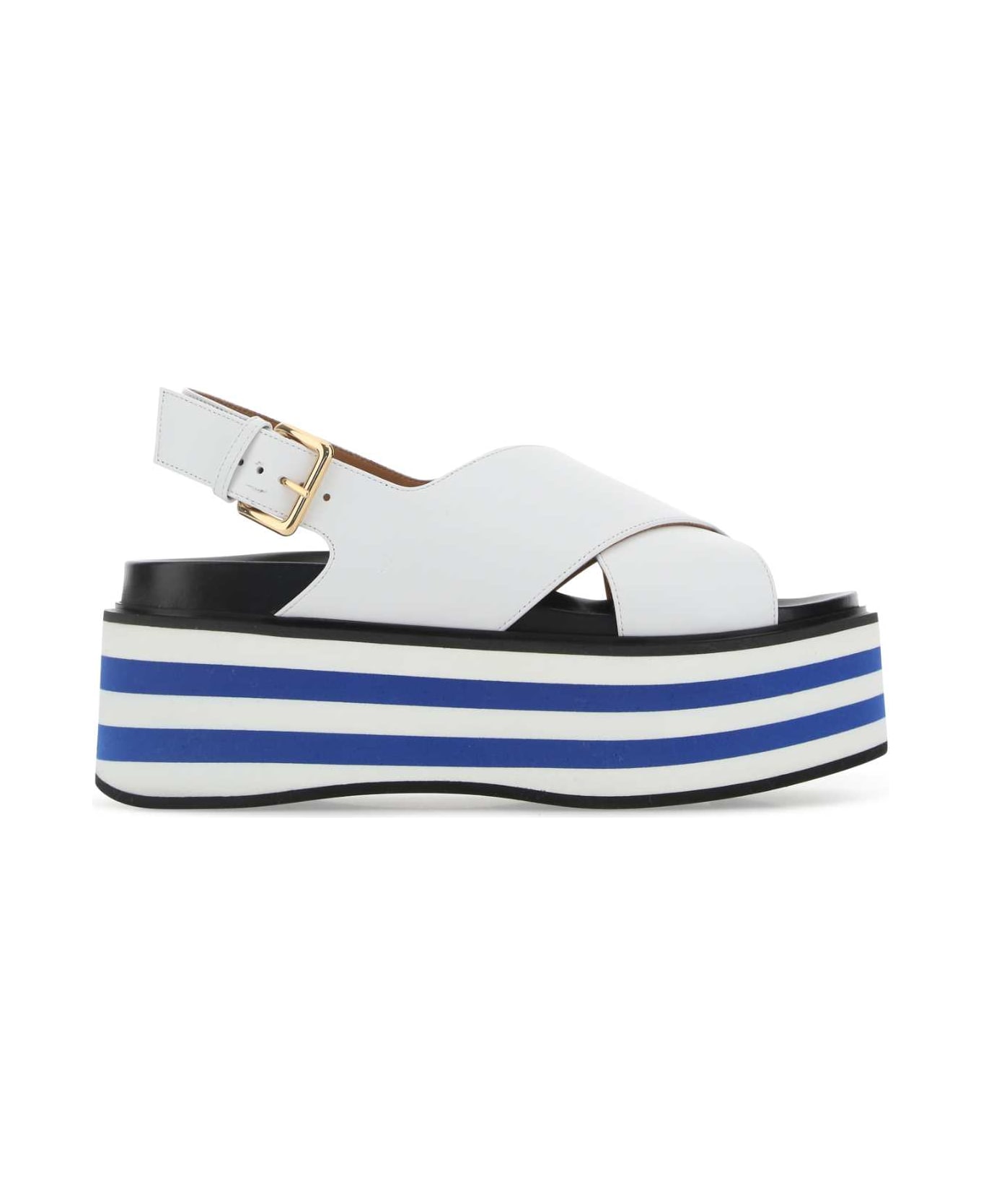 Marni White Leather Sandals - 00W01