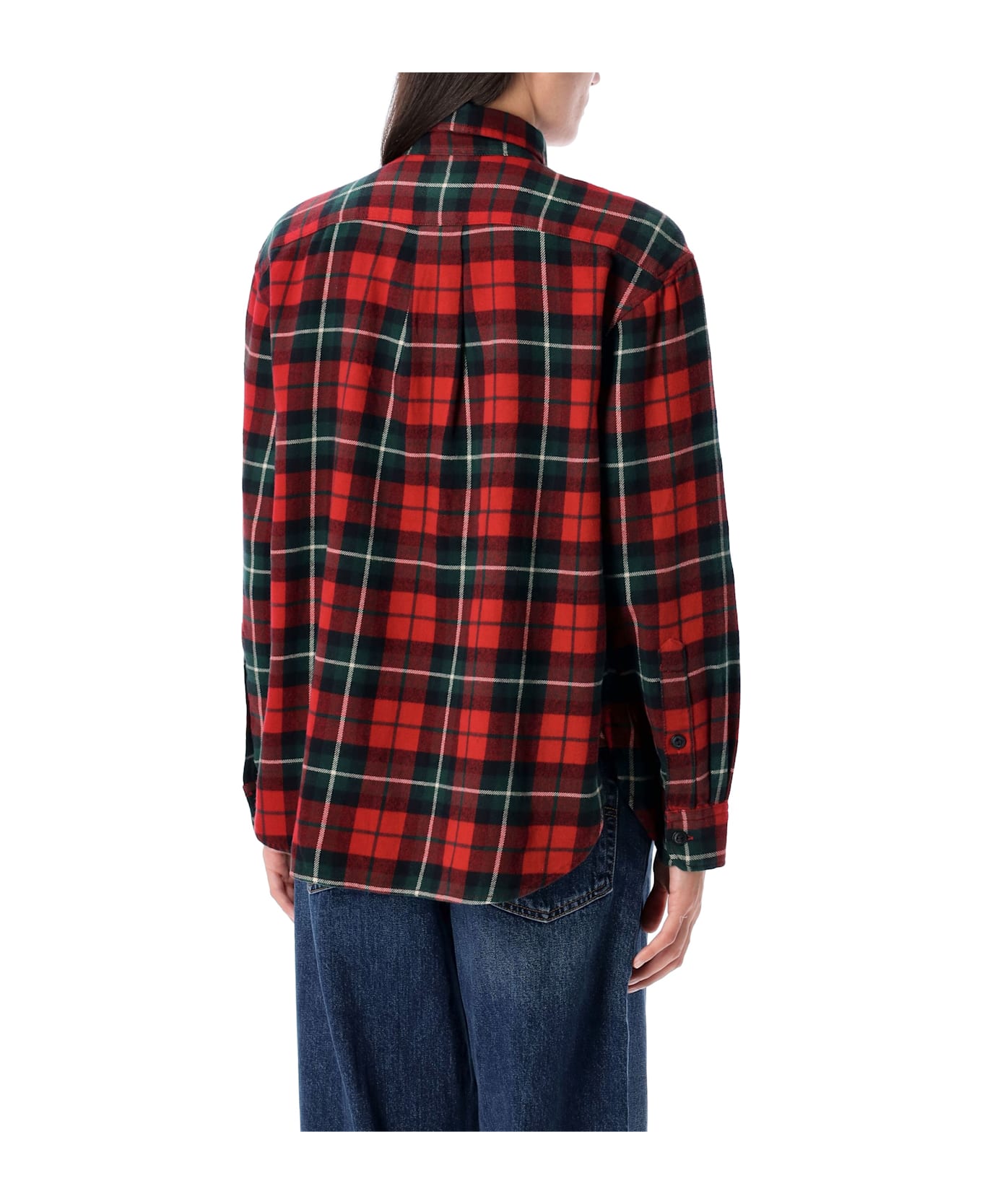 Polo Ralph Lauren Relaxed Fit Plaid Cotton Shirt - RED CHECK