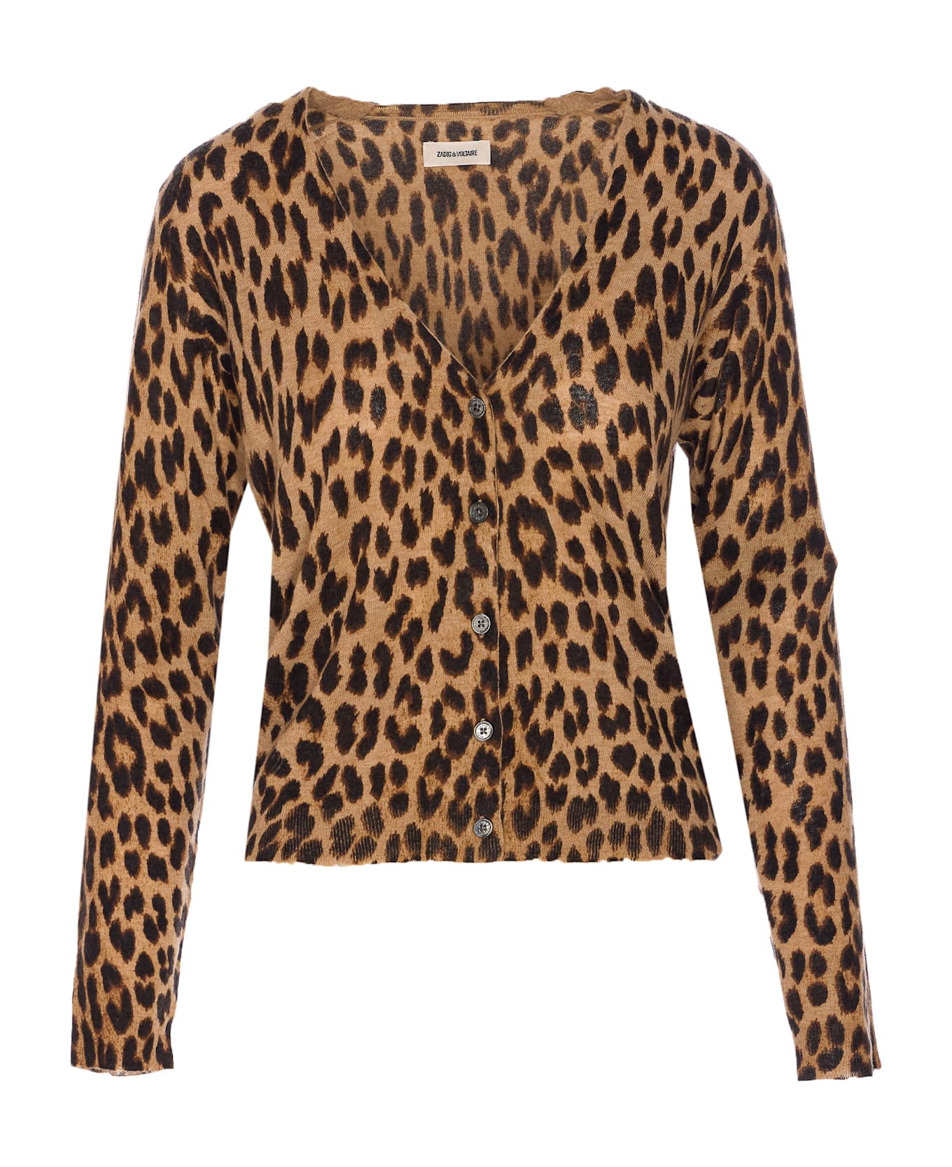 Zadig 
Voltaire Manala Leo Print Cardigan - Brown