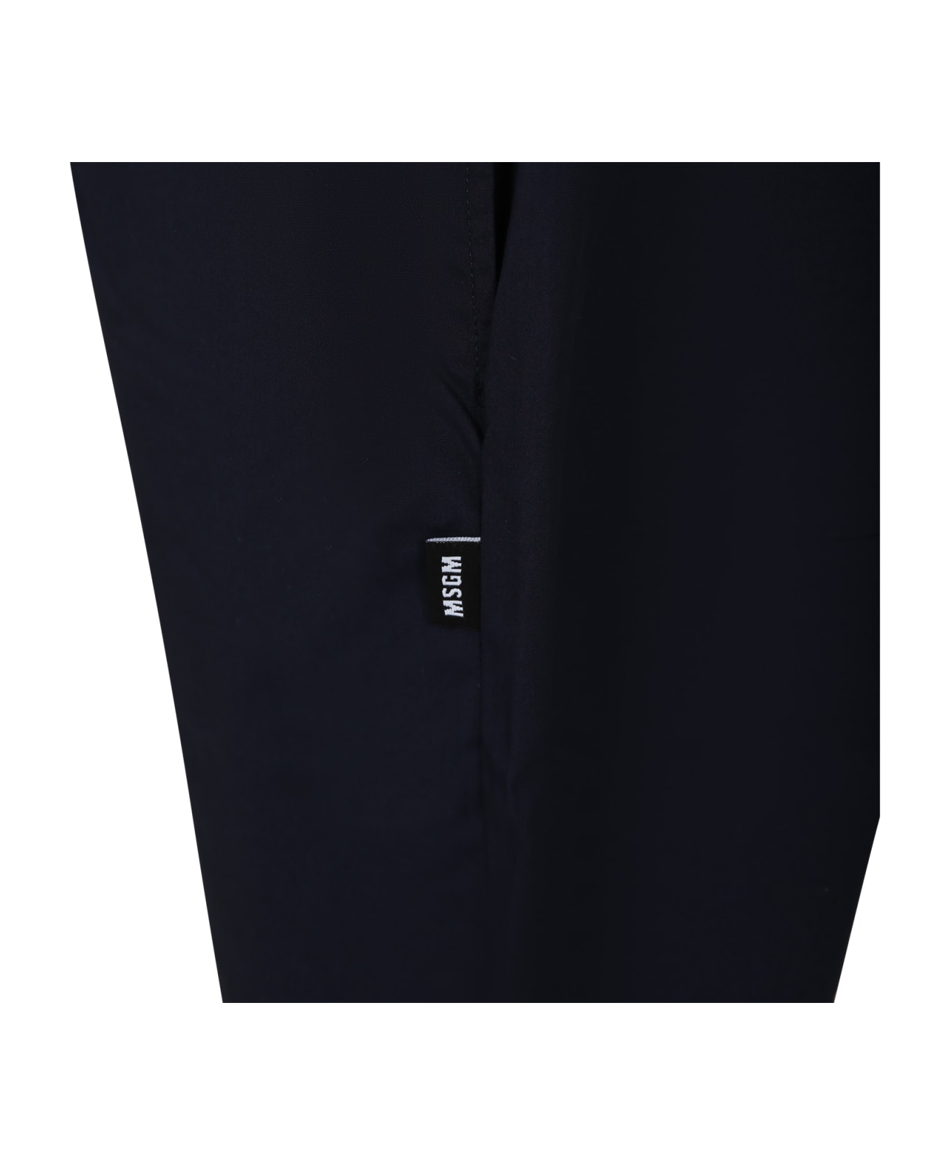MSGM Blue Trousers For Boy With Logo - Blue