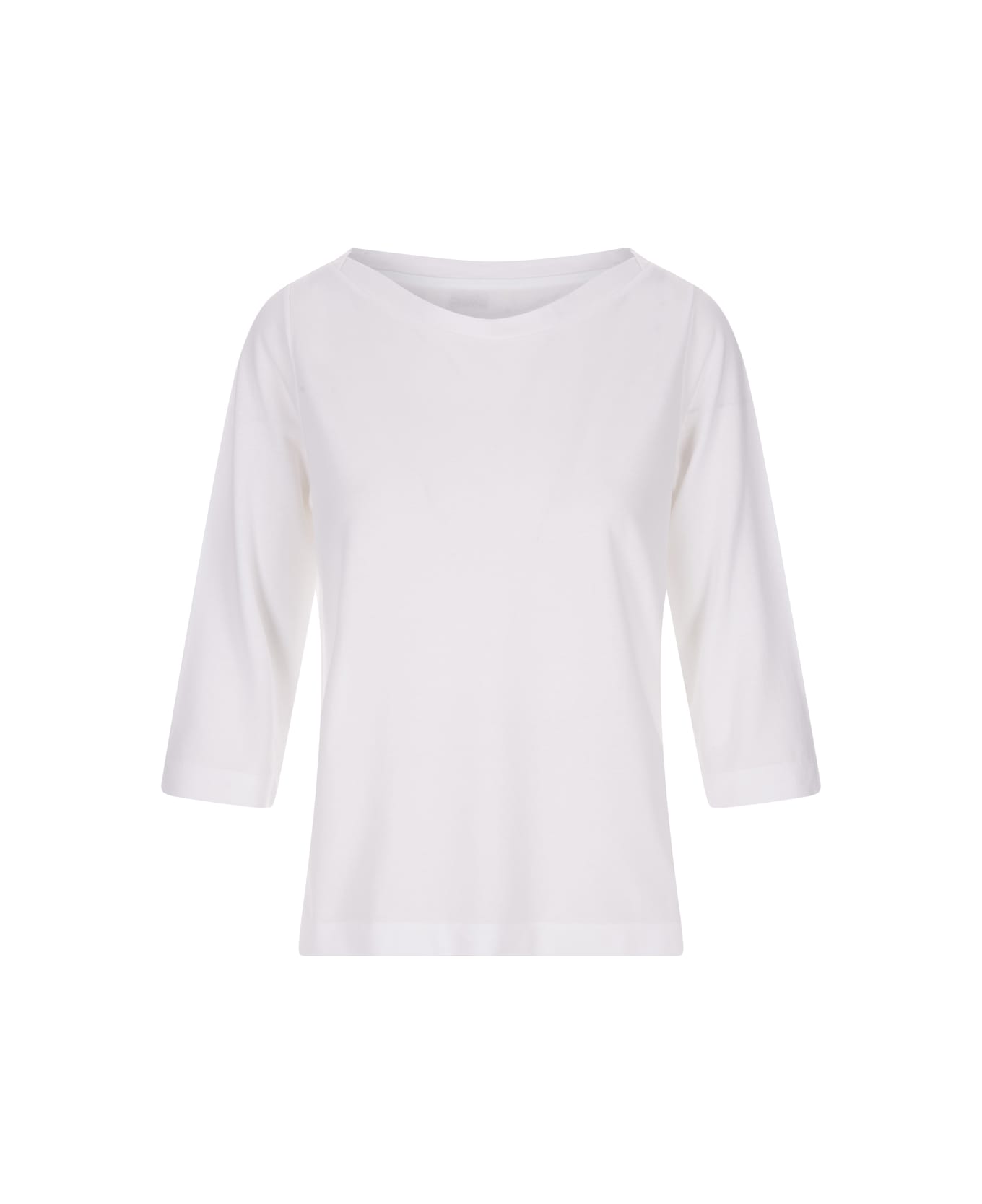Zanone White Sweater With 3/4 Sleeve - Bianco ニットウェア