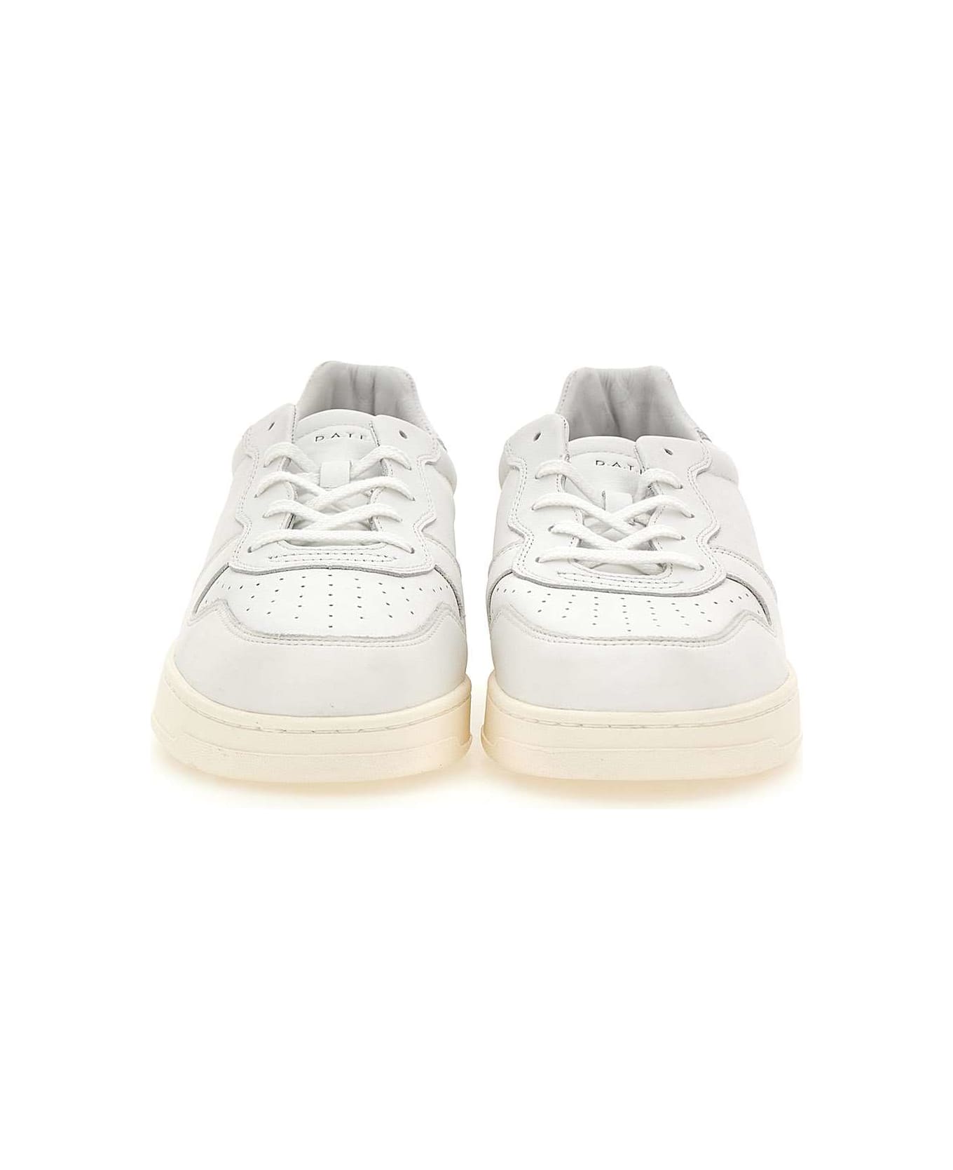 D.A.T.E. "court Calf" Leather Sneakers - WHITE