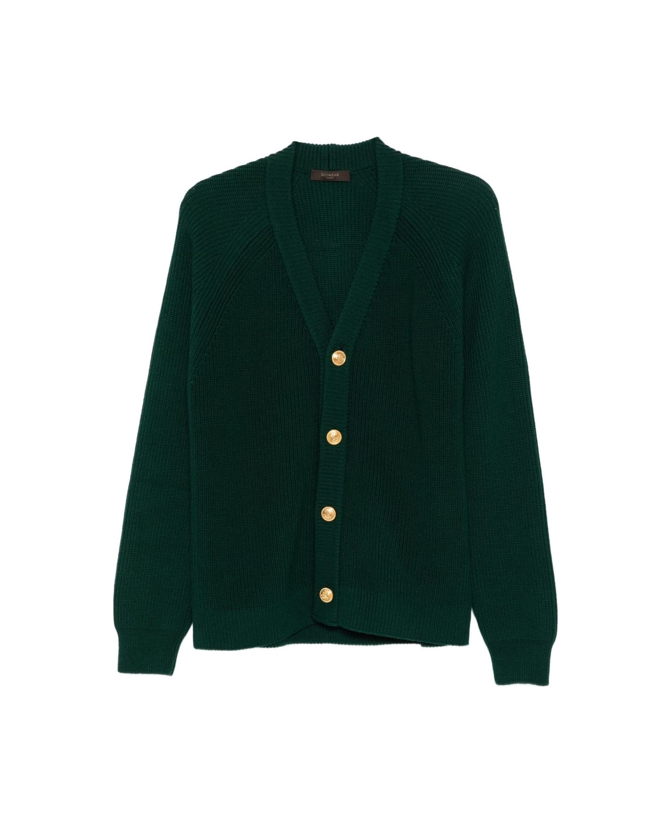 Zanone Virgin Wool Cardigan - Green