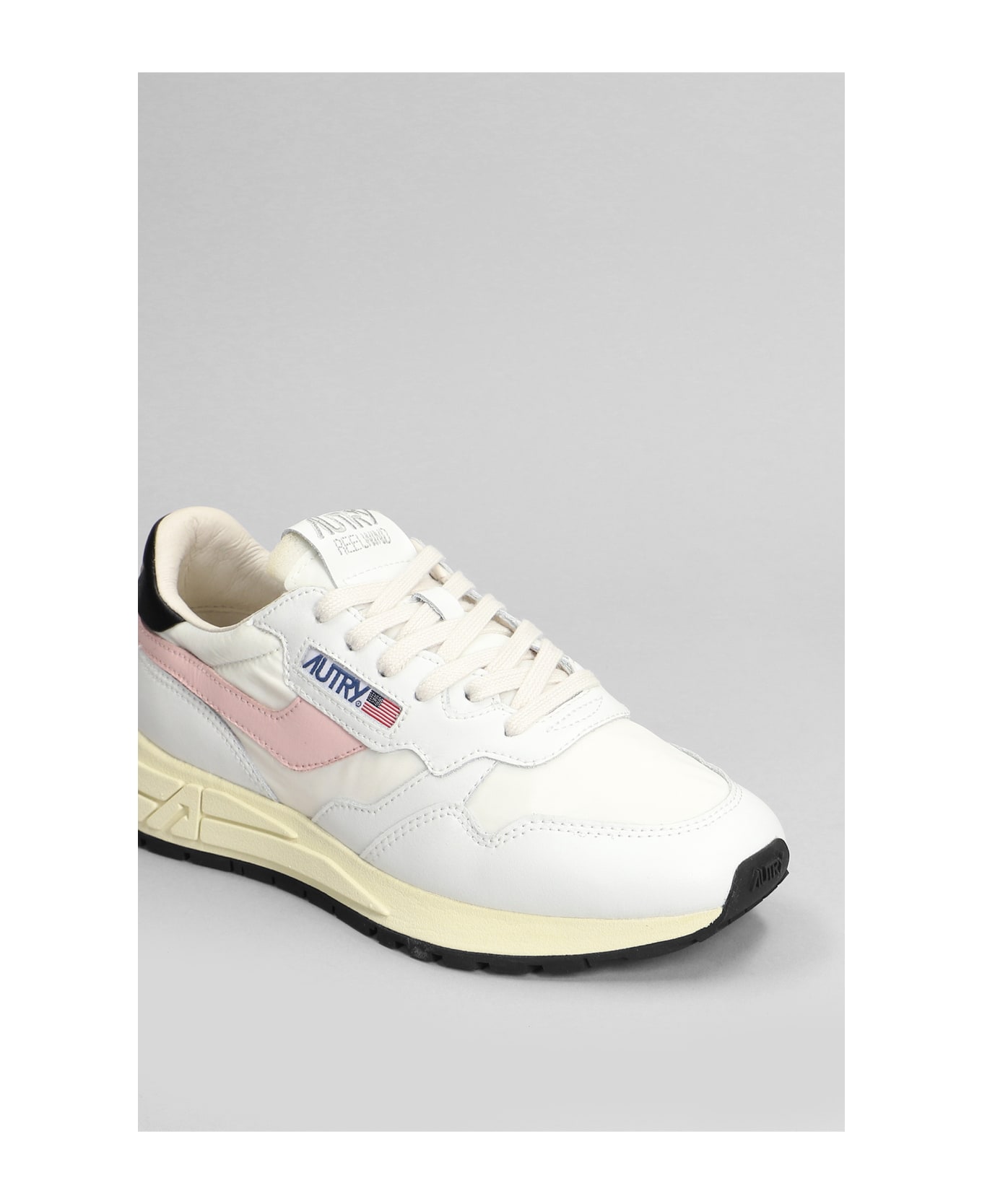 Autry Reelwind Low Sneakers In White Leather And Fabric - white スニーカー
