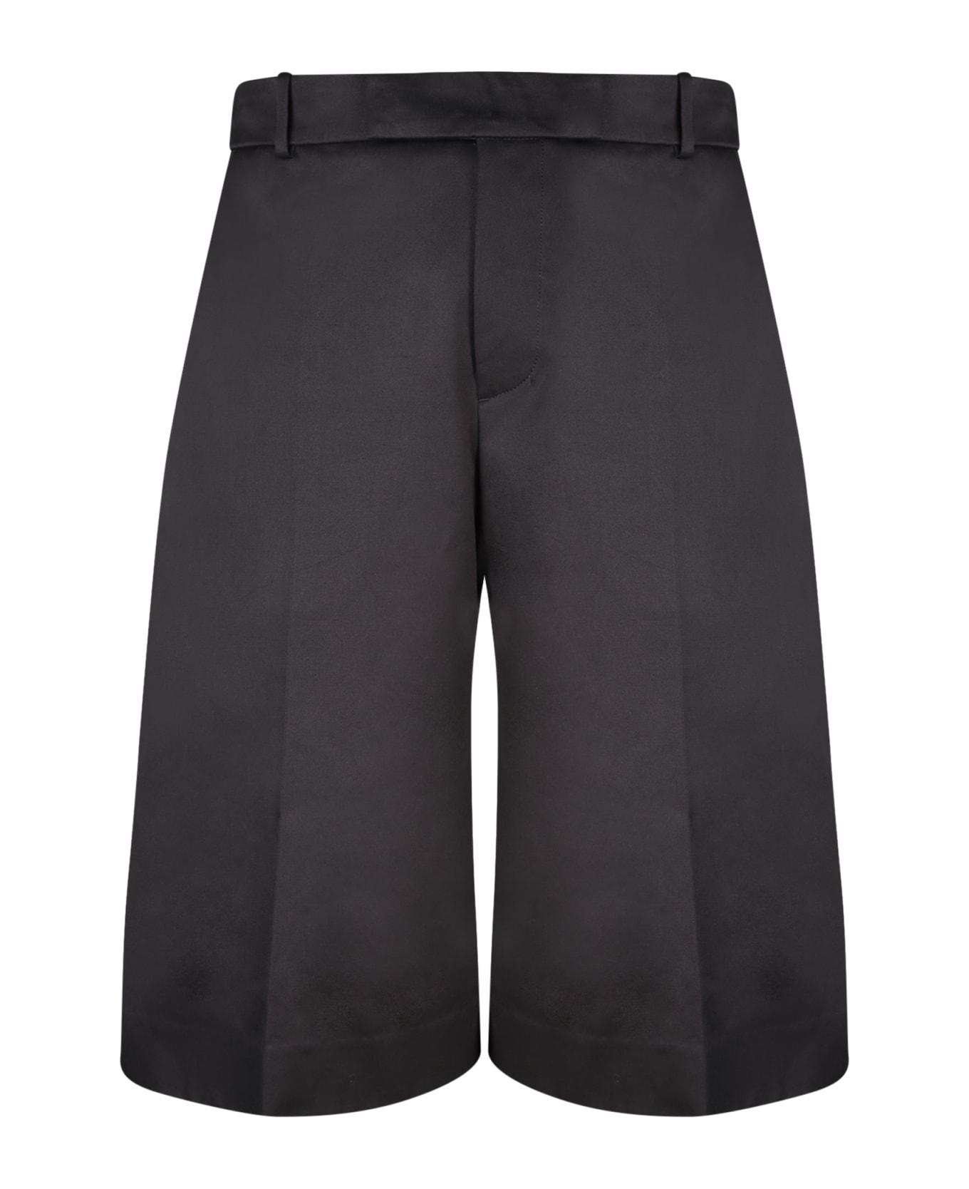 Alexander McQueen Black Baggy Cotton Bermuda Shorts - BLACK