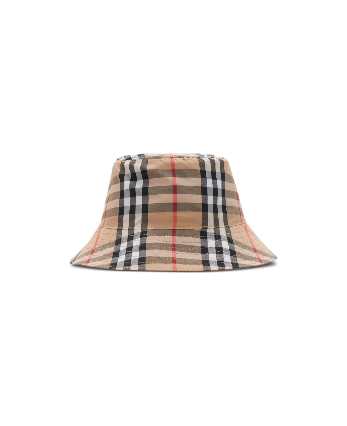 Burberry Kids Checked Bucket Hat - Beige