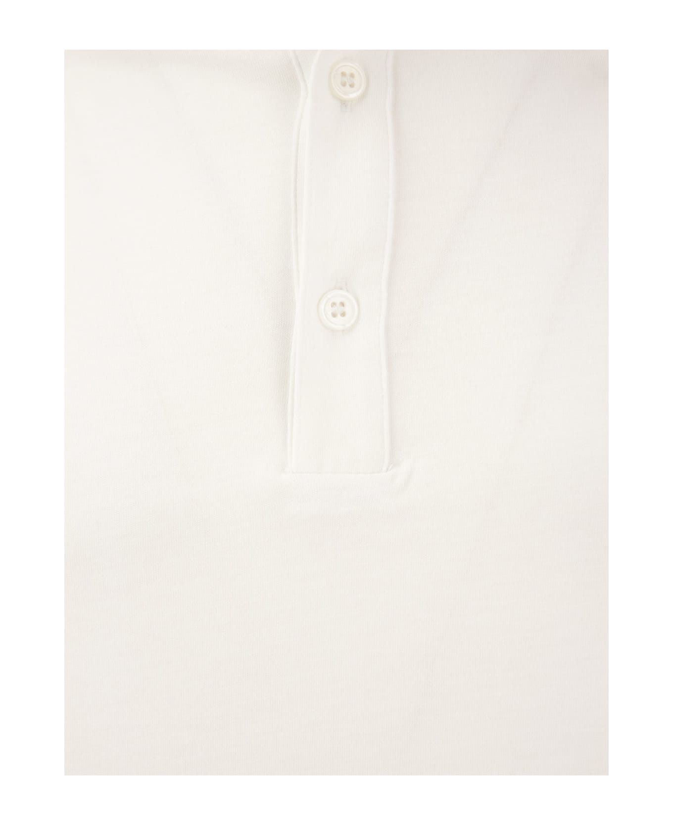 Majestic Filatures Short-sleeved Polo Shirt In Lyocell And Cotton - White ポロシャツ