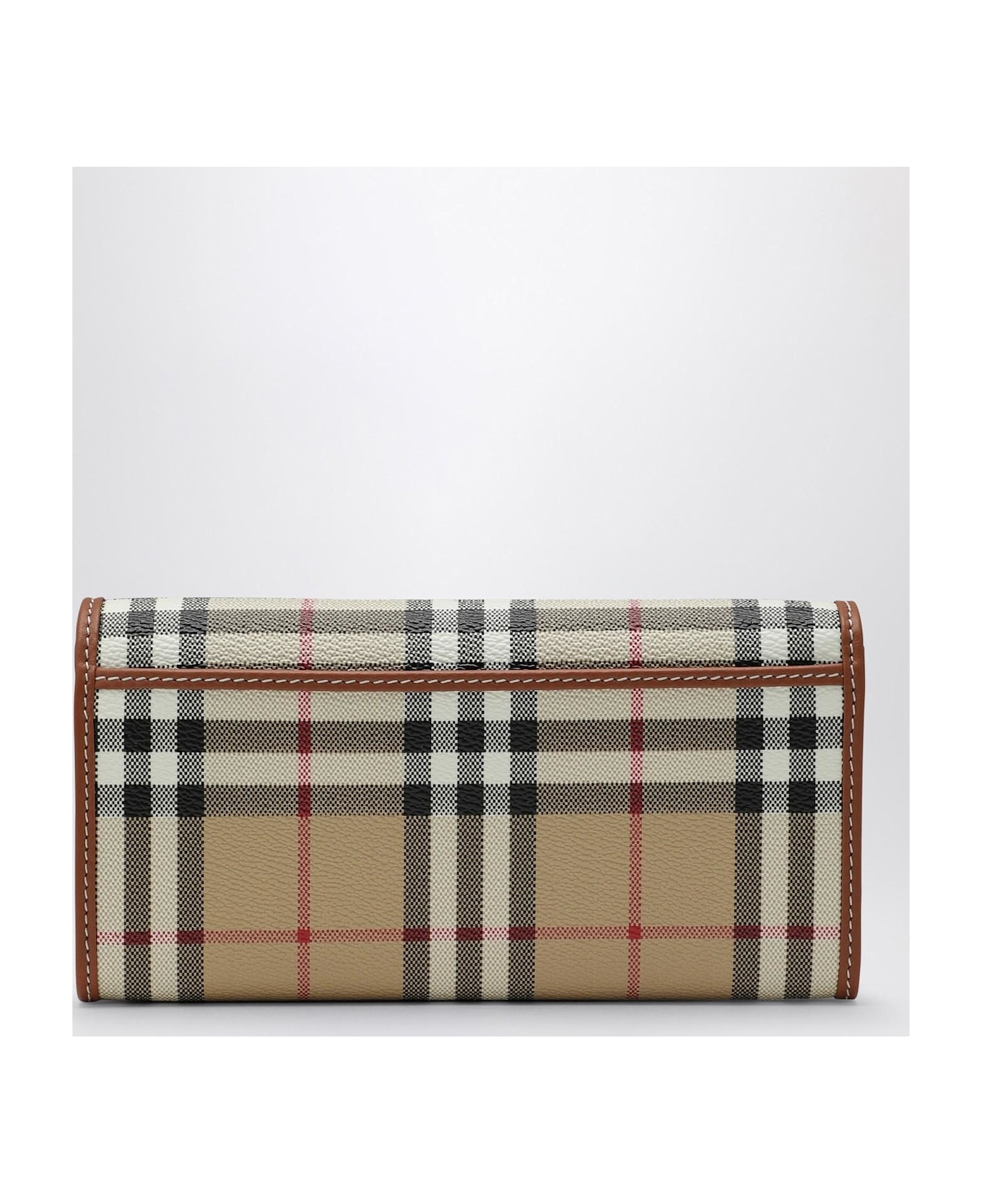 Burberry Checked Continental Wallet - Archive Beige