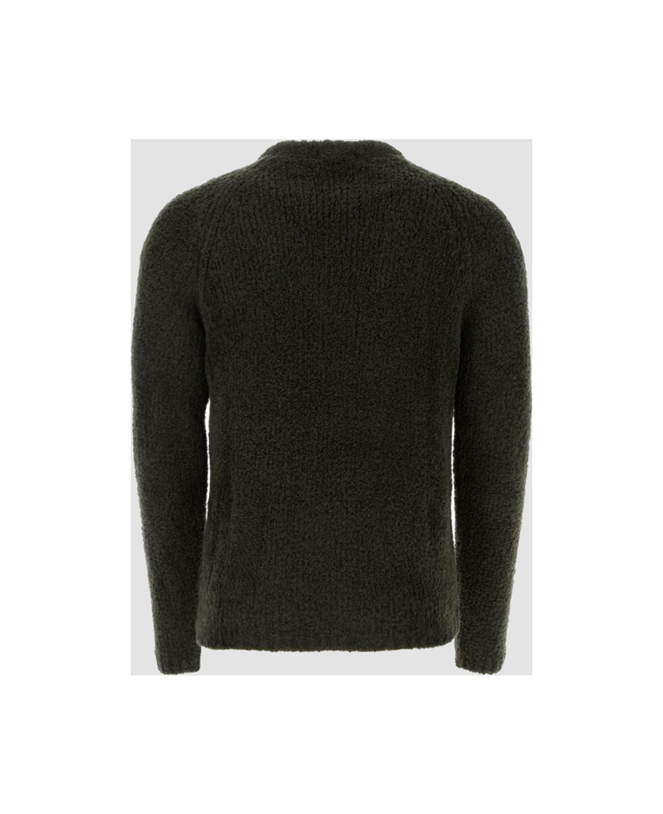 Ten C Dark Green Wool Blend Sweater - Green