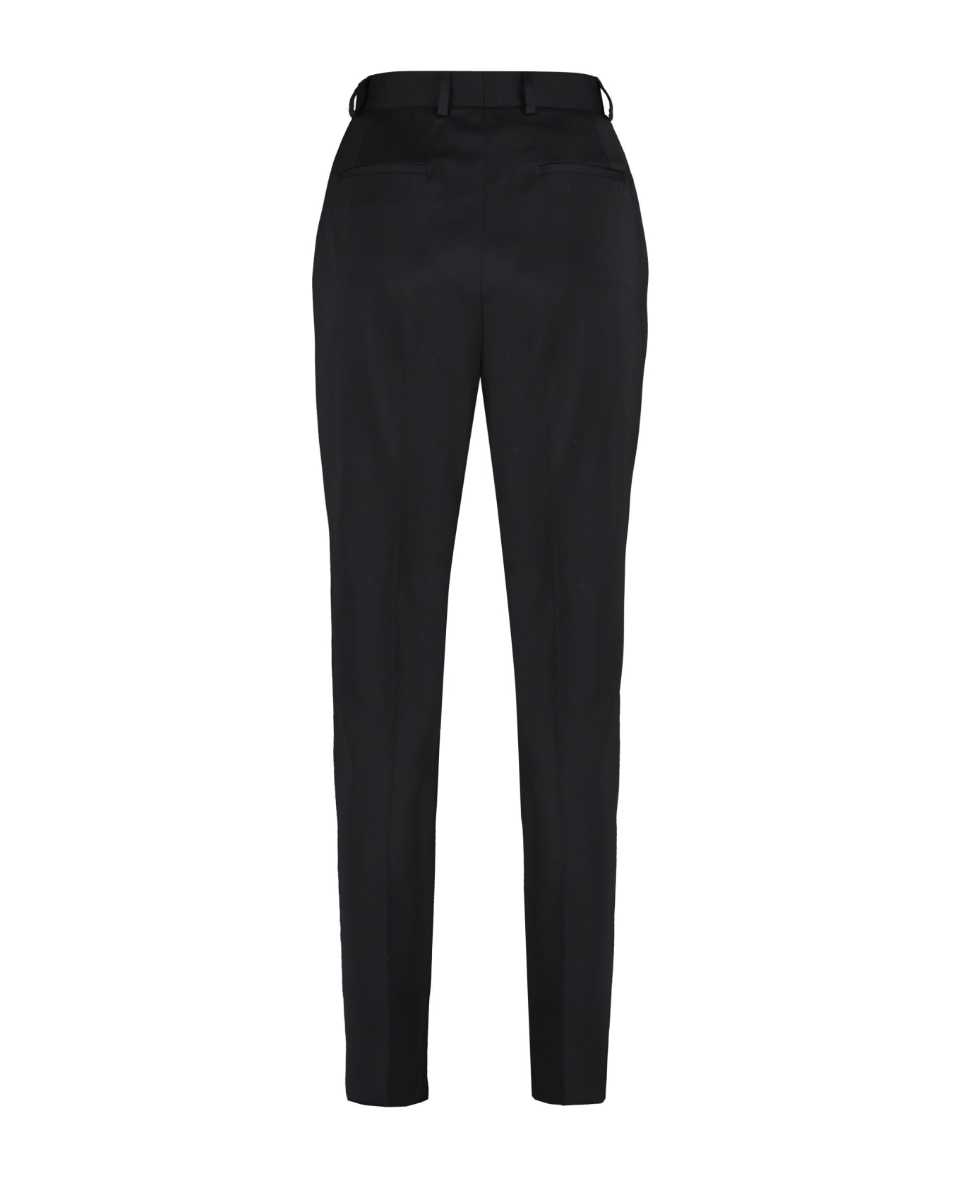 Dolce & Gabbana Virgin Wool Tailored Trousers - Nero