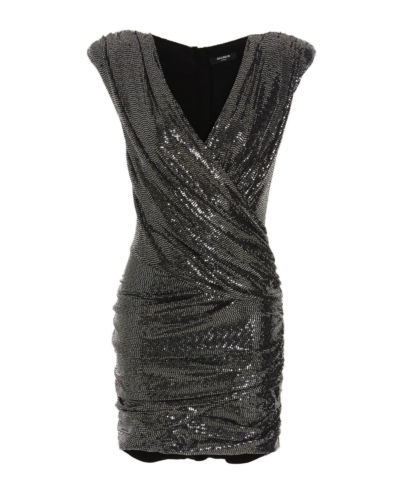 Balmain Metalized Dress - Silver