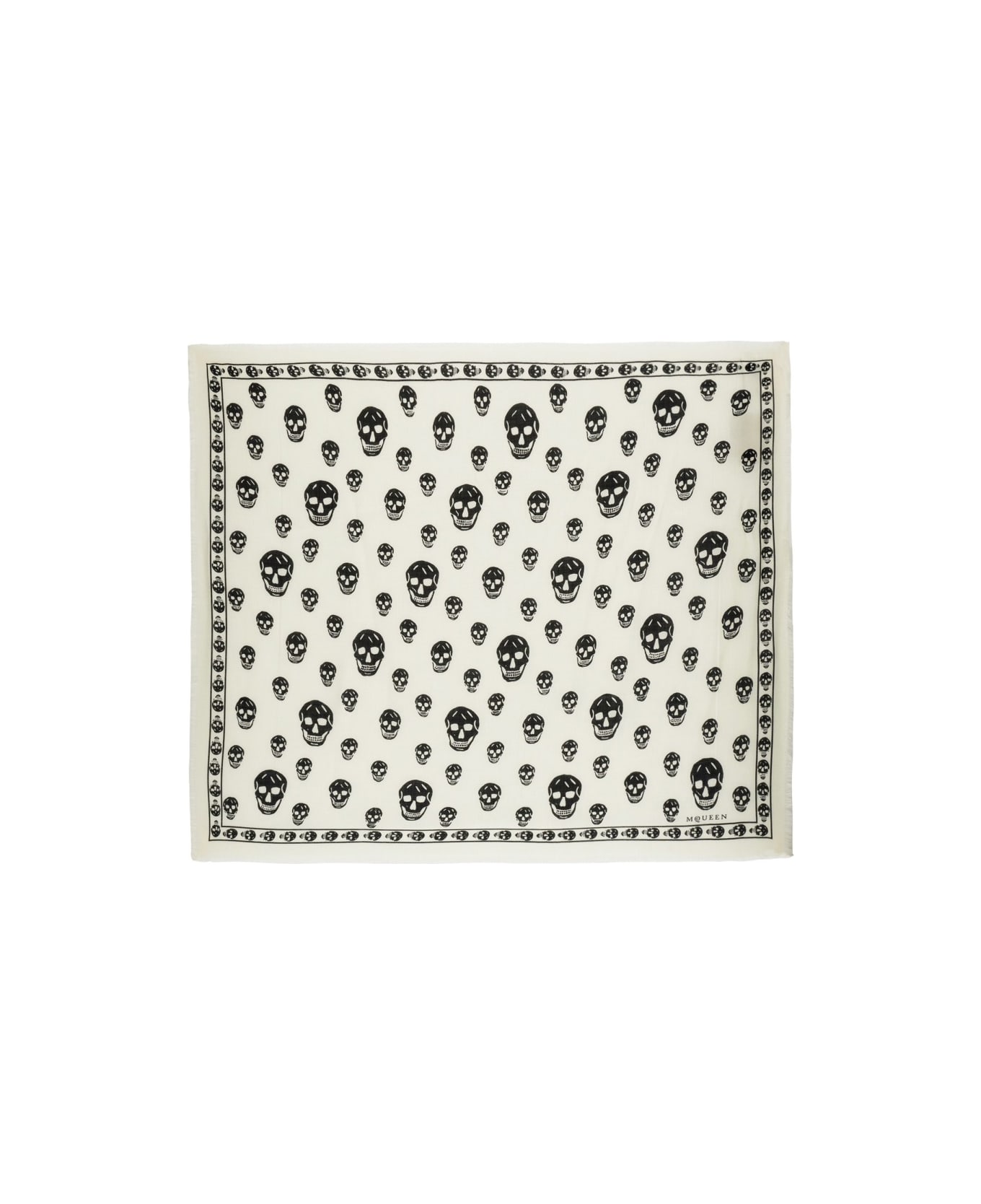 Alexander McQueen Foulard "skull" - IVORY