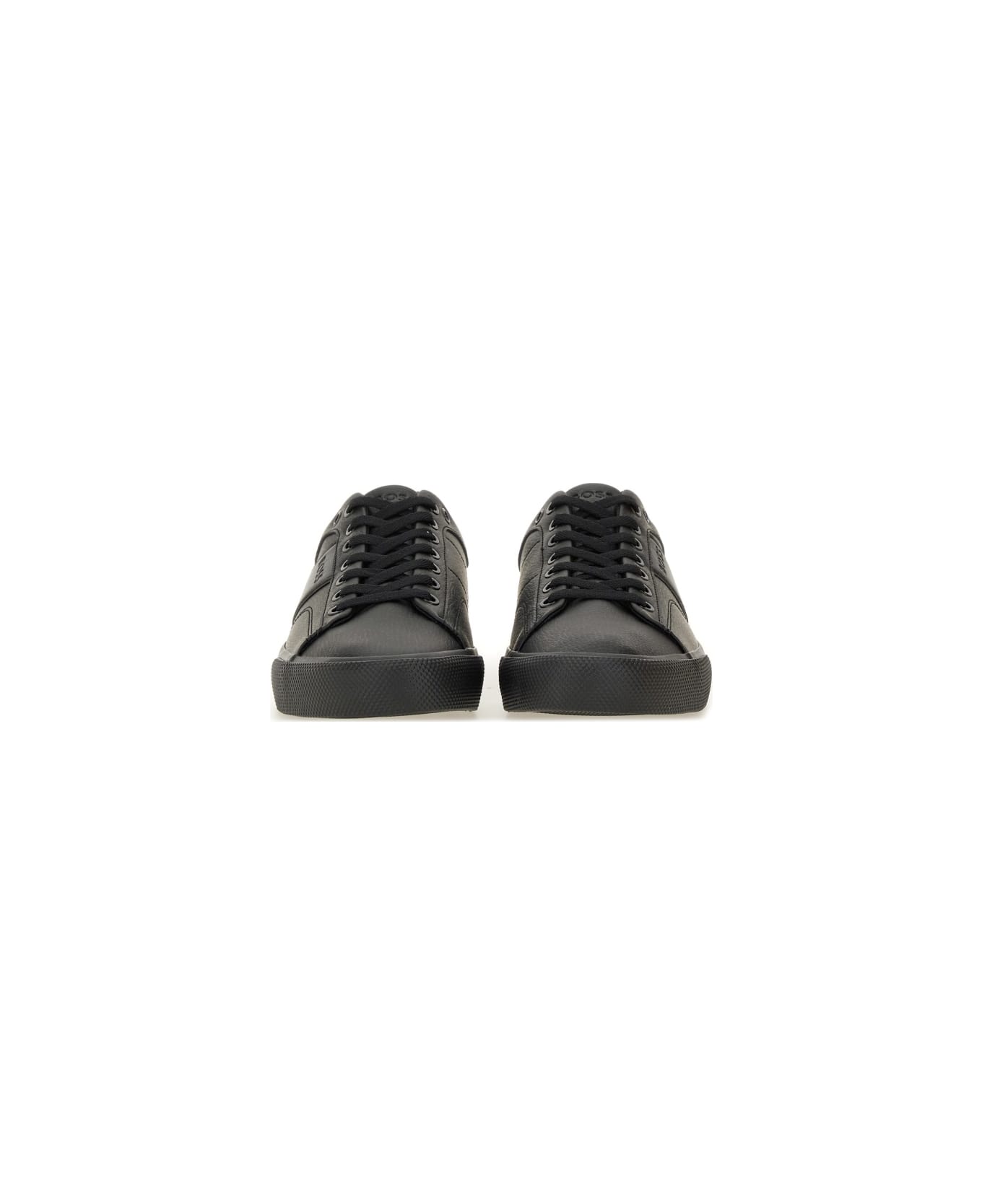 Hugo Boss Leather Sneaker - BLACK