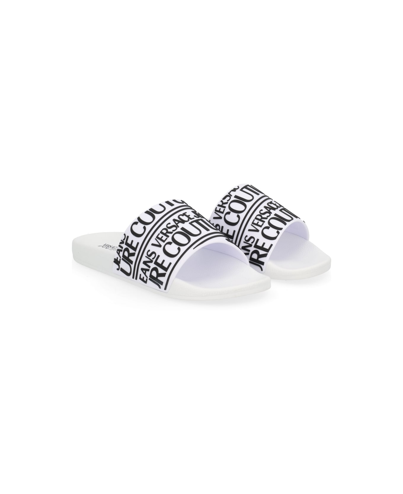 Versace Jeans Couture Pool Slides - WHITE
