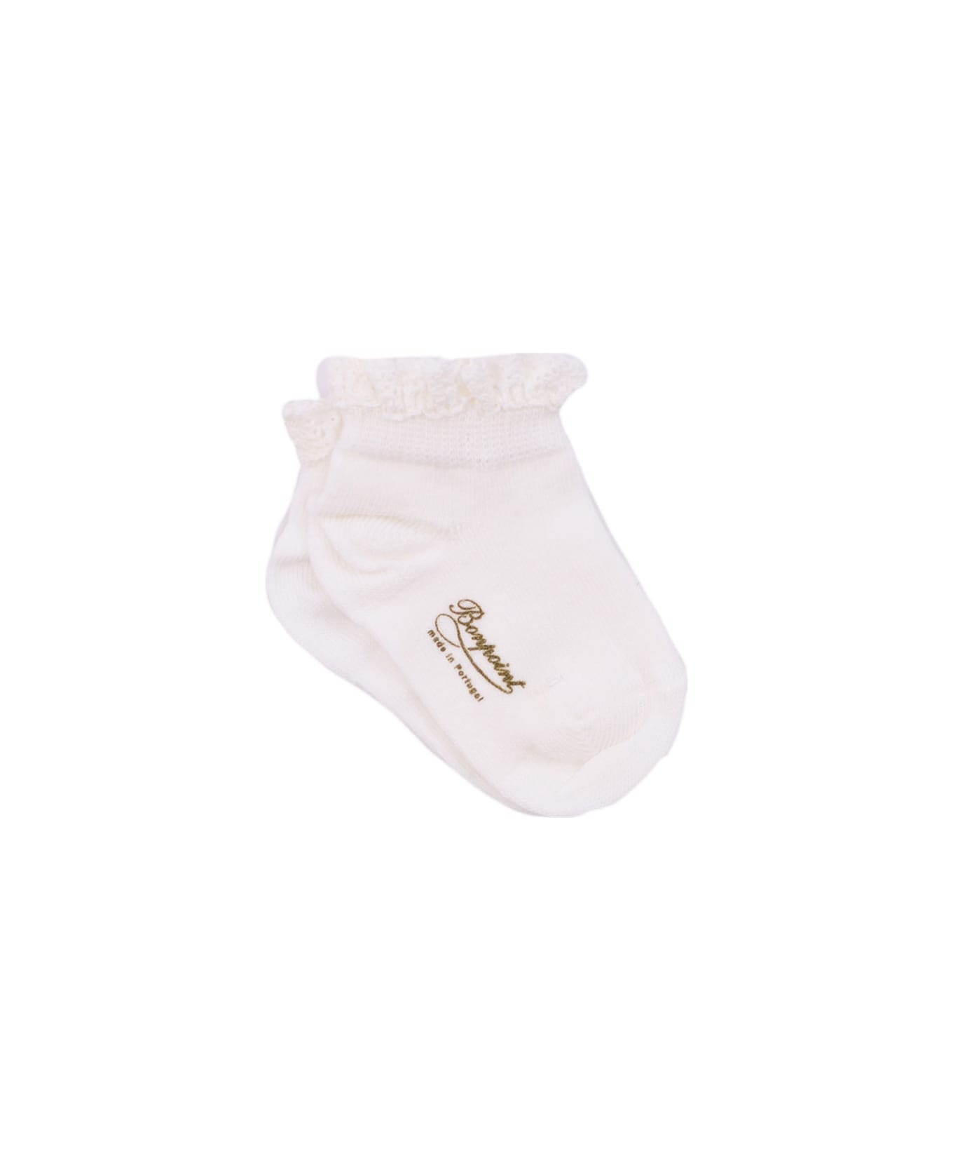 Bonpoint Cotton Socks - White アクセサリー＆ギフト