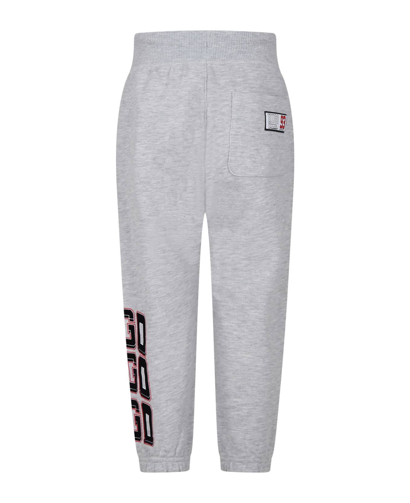 Hugo Boss Gray Trousers For Boy With Logo - Grey