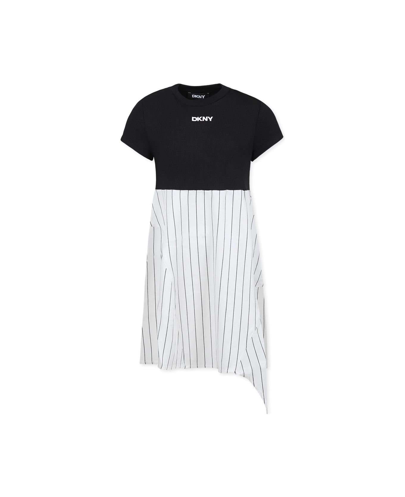 DKNY Multicolor Dress For Girl With Logo - Multicolor