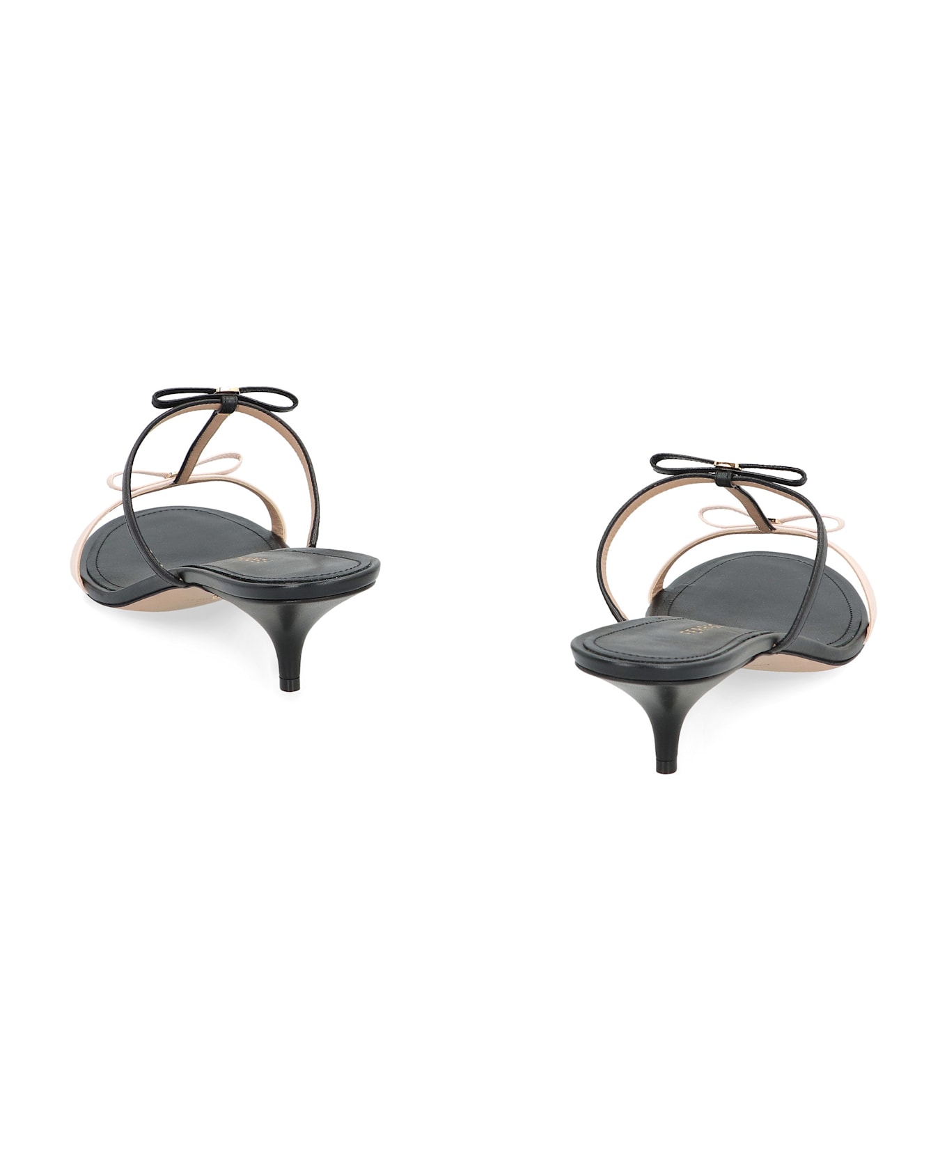 Ferragamo Mini Bow Leather Mules - black