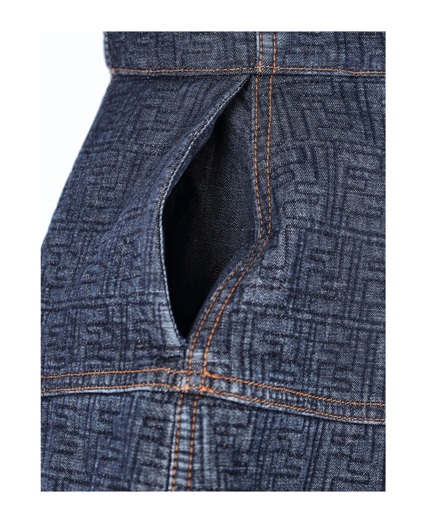 Fendi Mini Dress 'ff' - BLUEBERRY-26